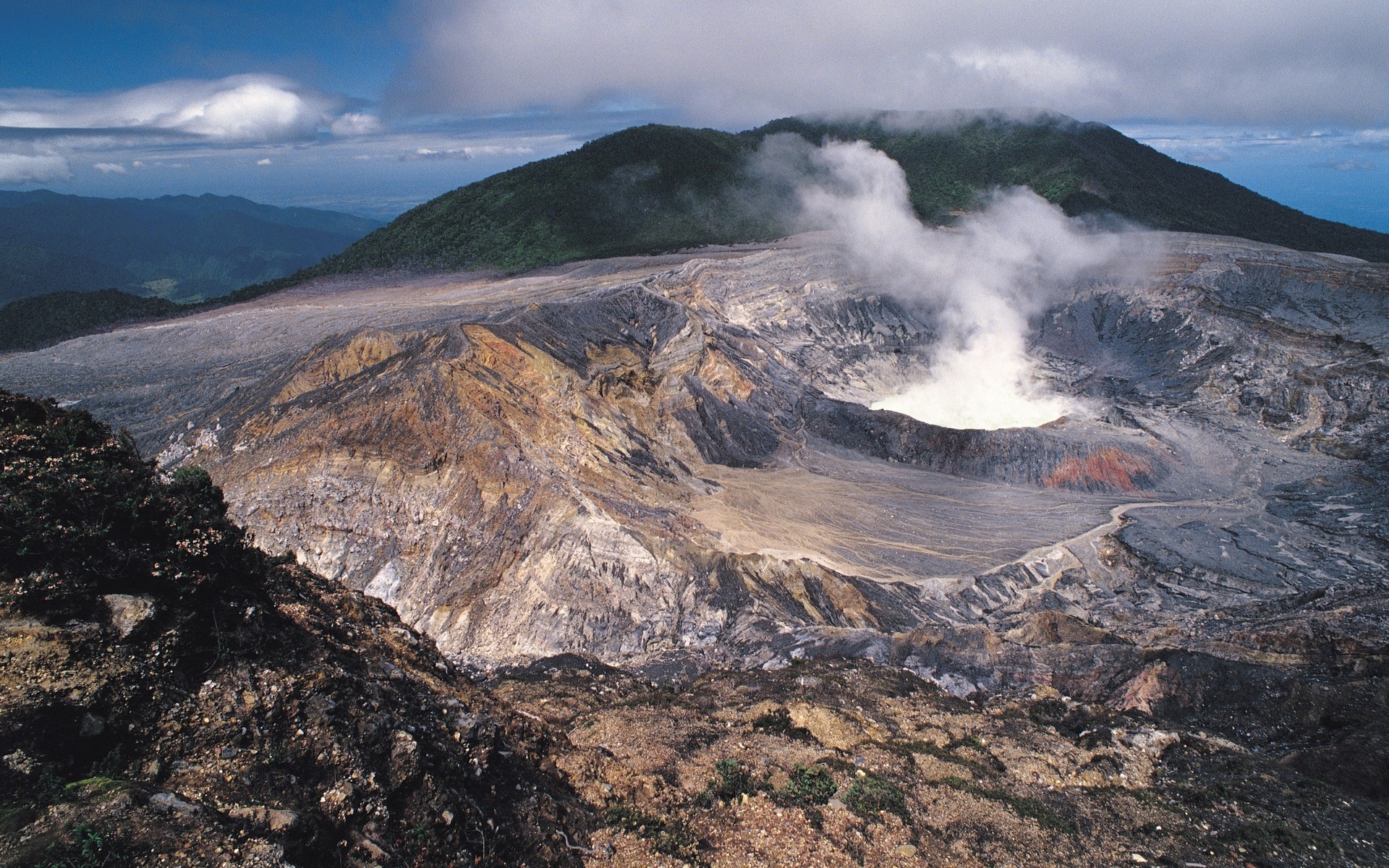 Poas National Park, Mountain wilderness, Costa Rica's beauty, Aerial photography, 1920x1200 HD Desktop