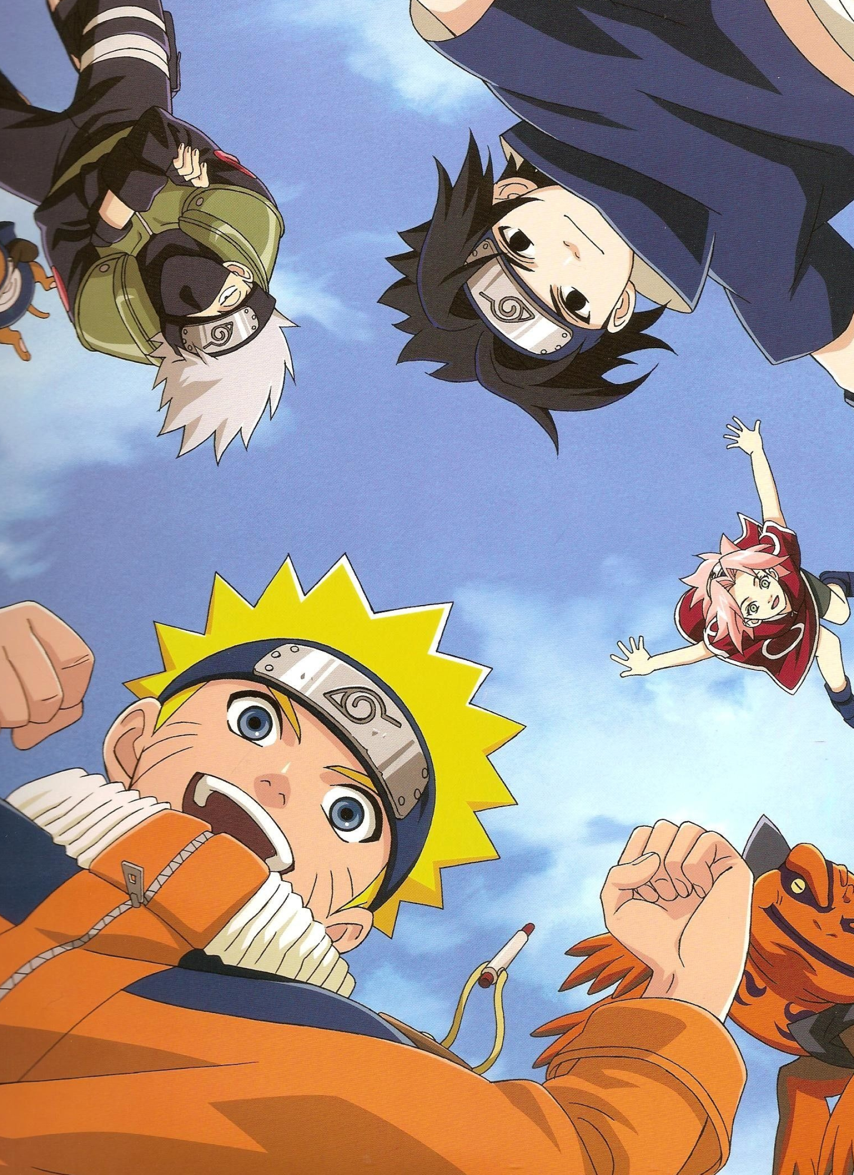 Naruto Uzumaki, Sasuke Uchiha, Kakashi Hatake, Sakura Haruno, Team 7, HD Phone wallpaper