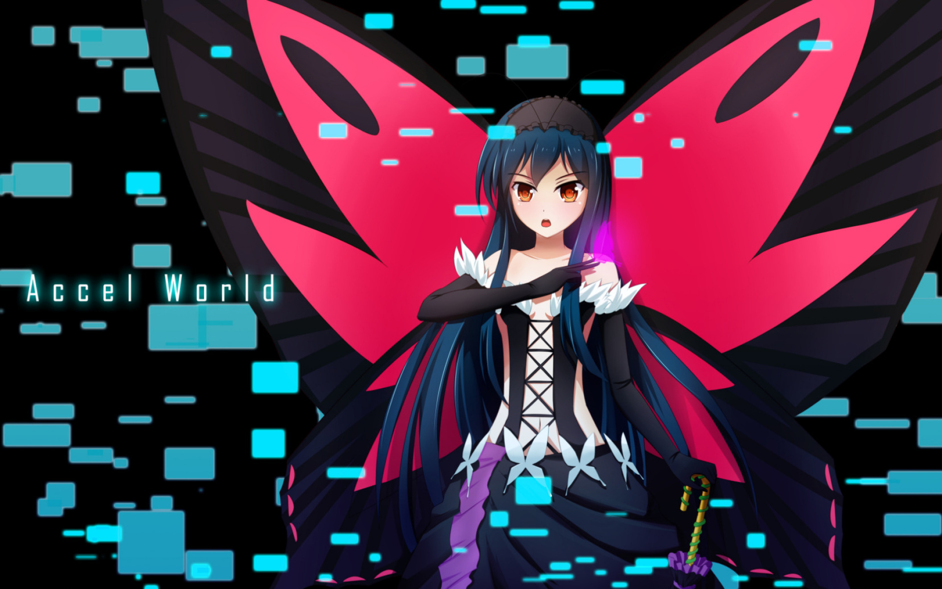 Accel World anime, Kuroyukihime, Artwork, Monitor wallpapers, 1920x1200 HD Desktop