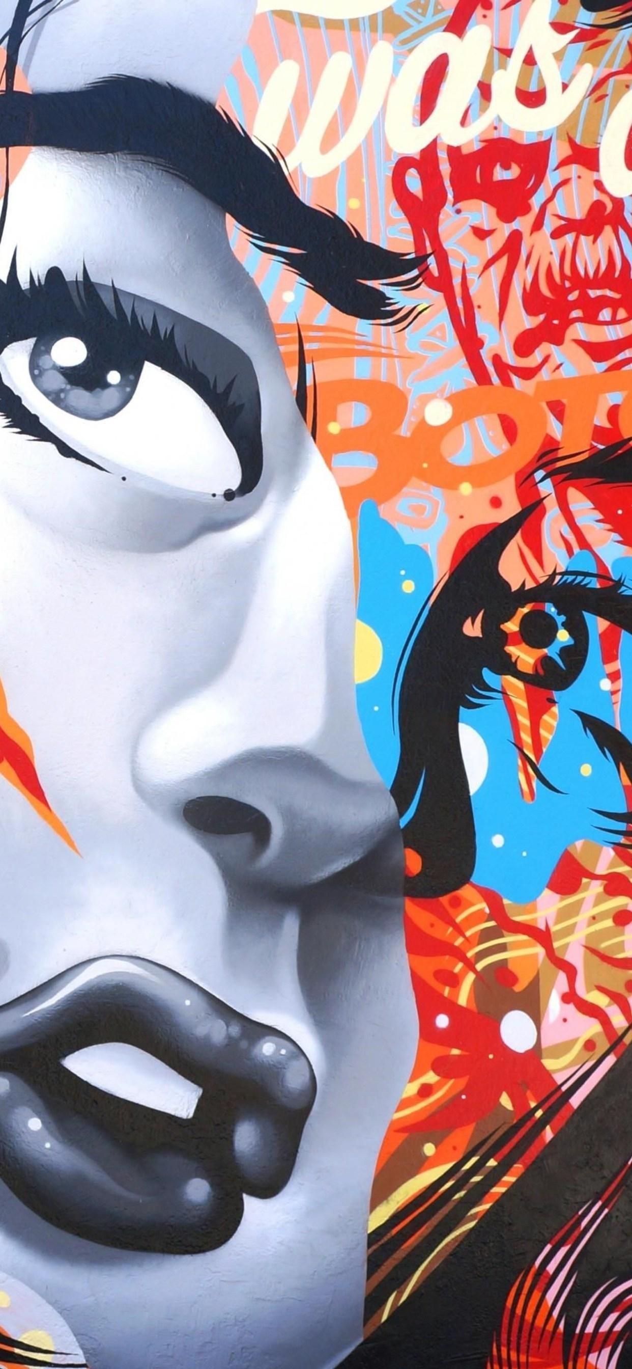 Street Art, Graffiti wallpapers, Urban artistry, Creative expressions, 1250x2690 HD Phone