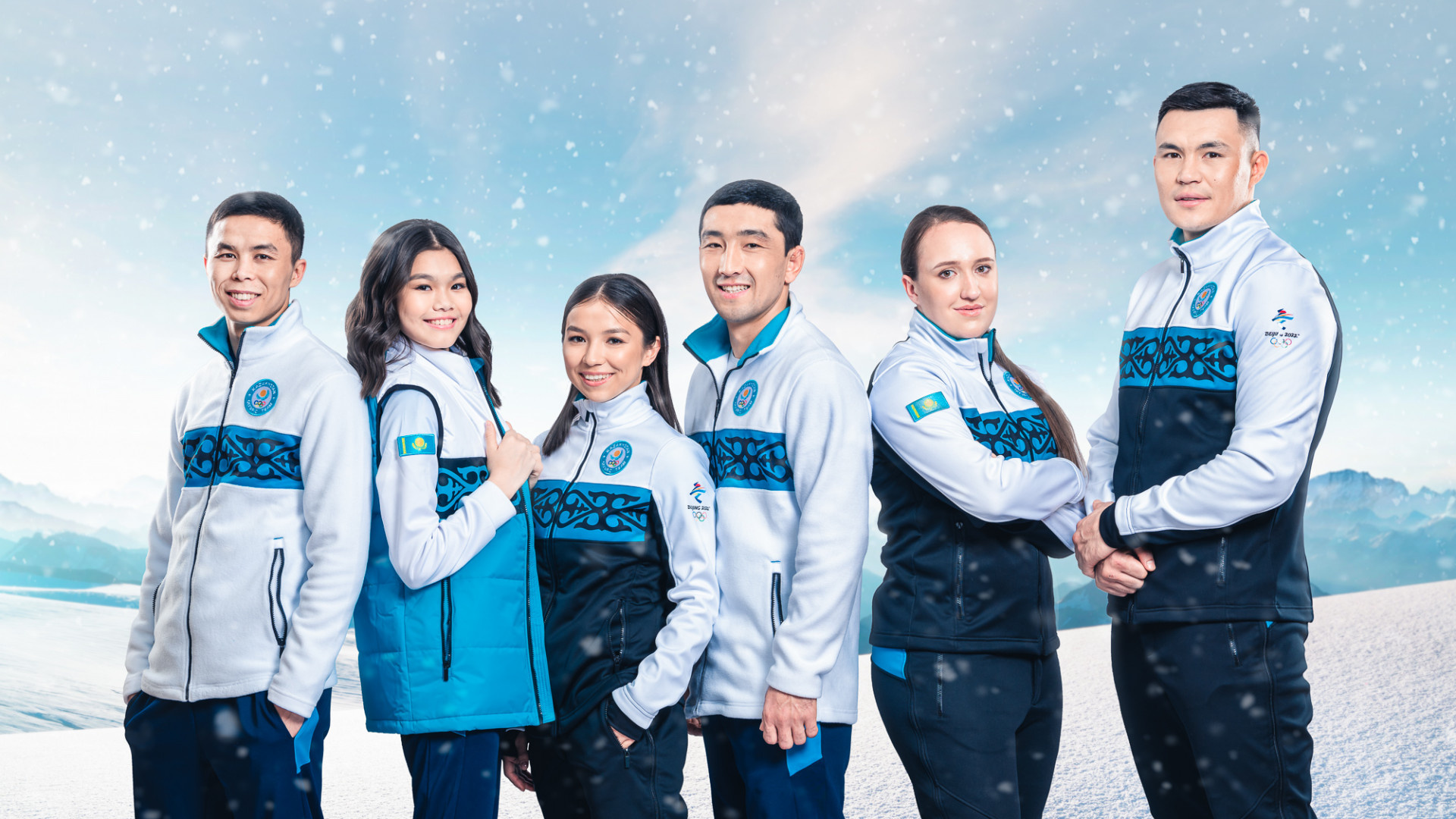 Saken Bibossinov, Beijing 2022, Olympic uniform, Kazakhstan, 1920x1080 Full HD Desktop