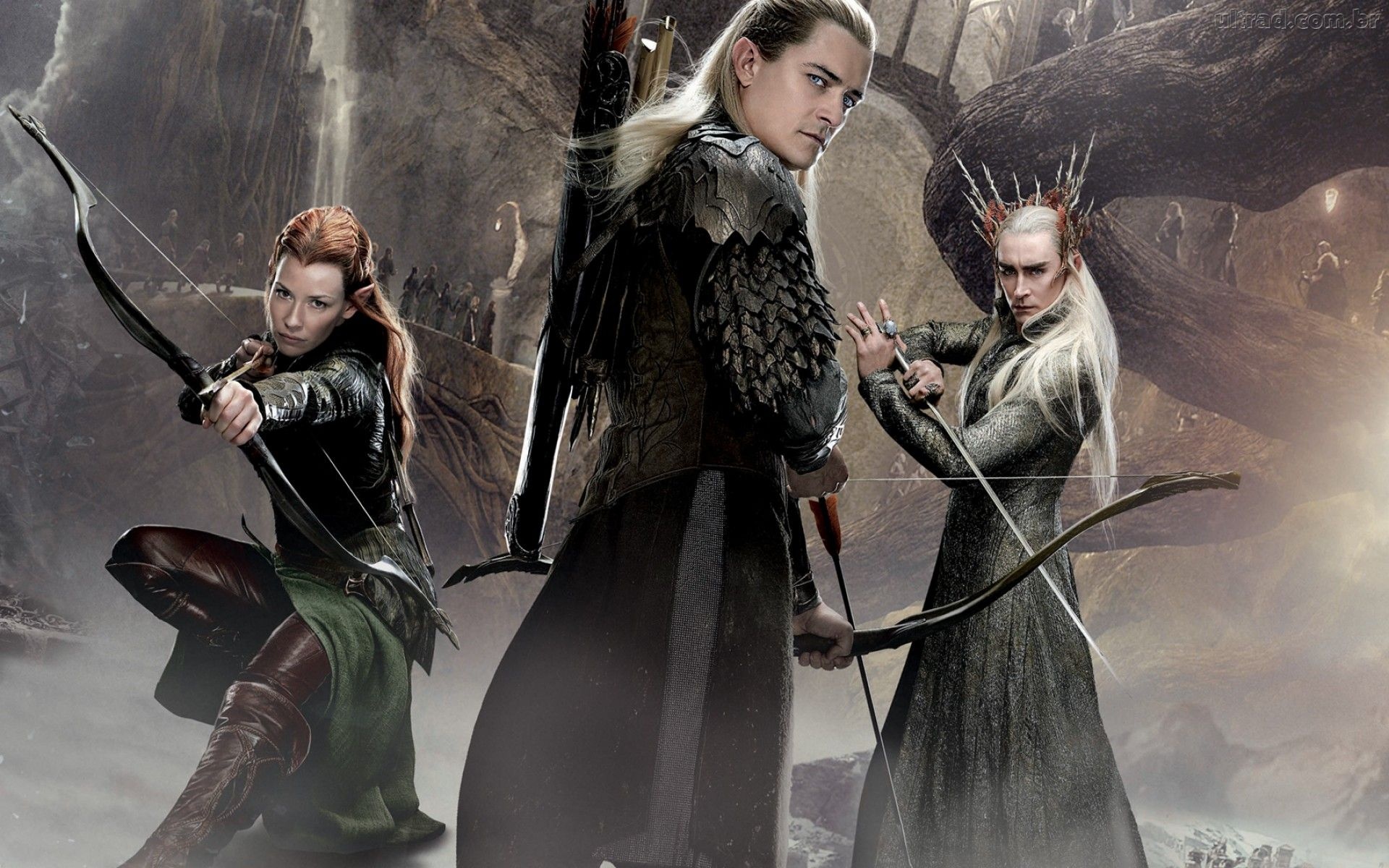 Legolas, Thranduil, and Tauriel wallpaper, The Hobbit wallpapers, Mythical trio, 1920x1200 HD Desktop