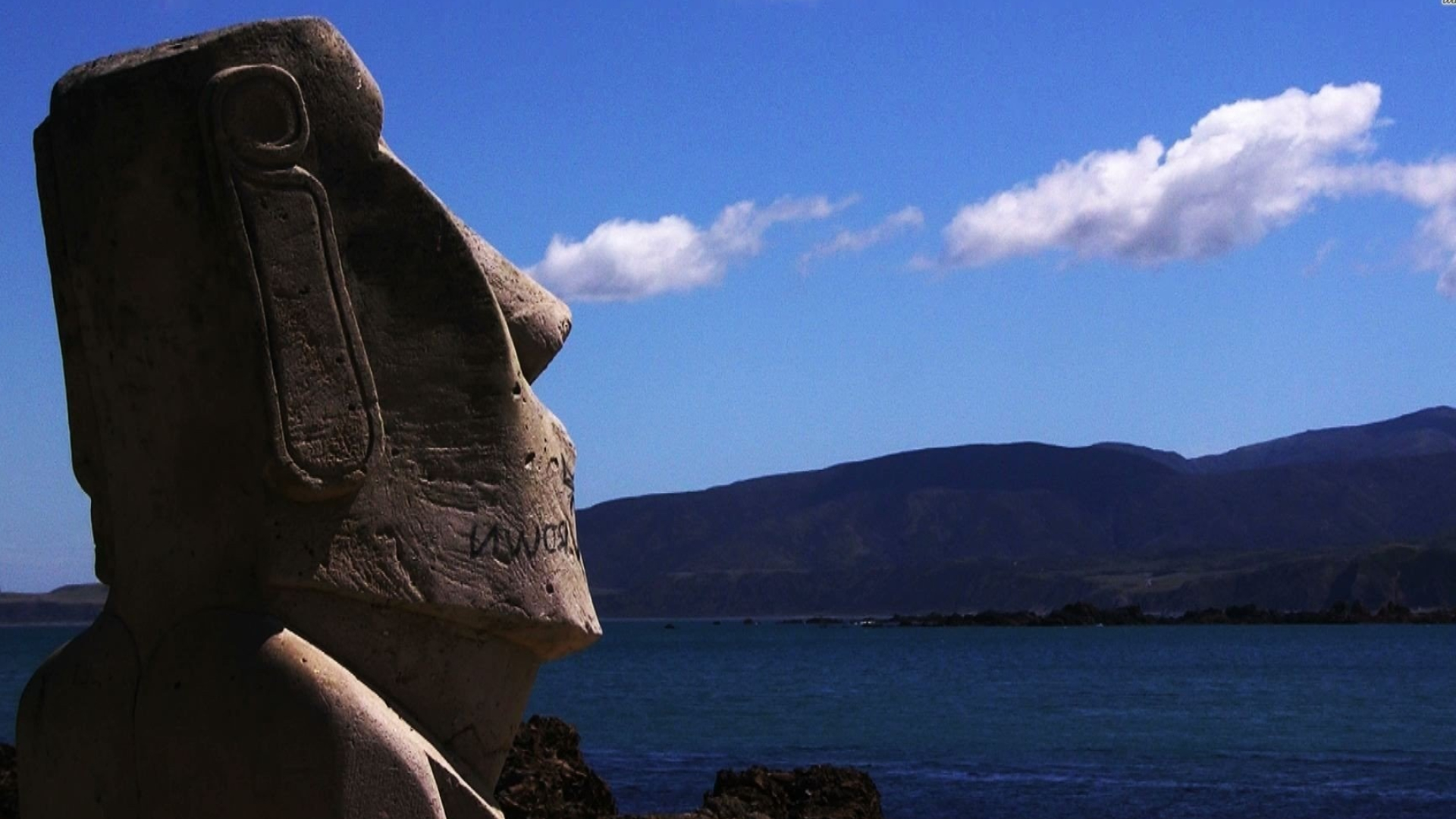 Easter Island, Moai statues in wallpaper, Ancient stone guardians, Polynesian legacy, 1920x1080 Full HD Desktop