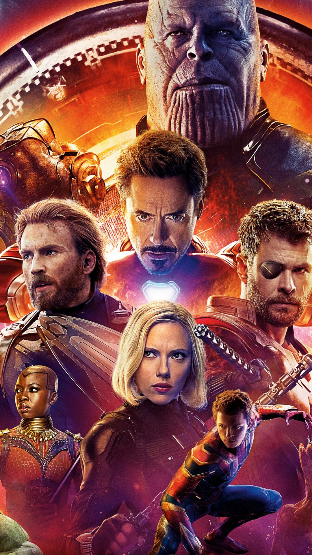 Avengers Infinity War, Superhero and villain, 4K wallpaper, Dynamic composition, 1080x1920 Full HD Phone