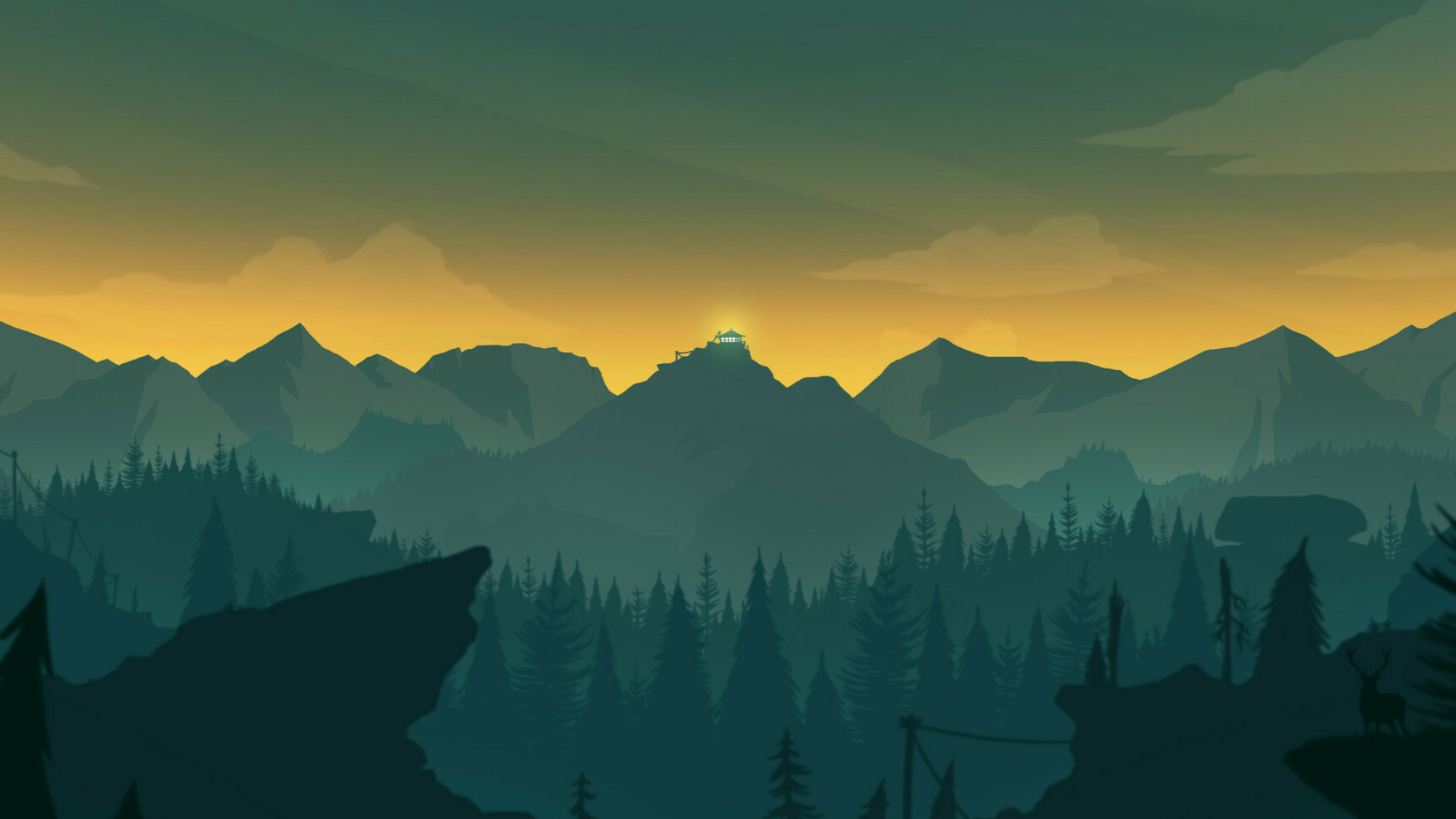 Firewatch, Artstation timelapse, 1920x1080 Full HD Desktop