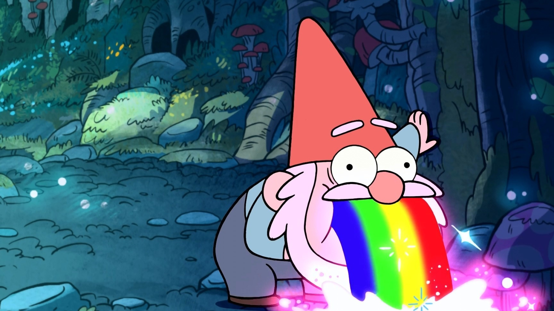 Gravity Falls gnome, Cartoon wallpaper, Whimsical artwork, Animated gnome, 1920x1080 Full HD Desktop