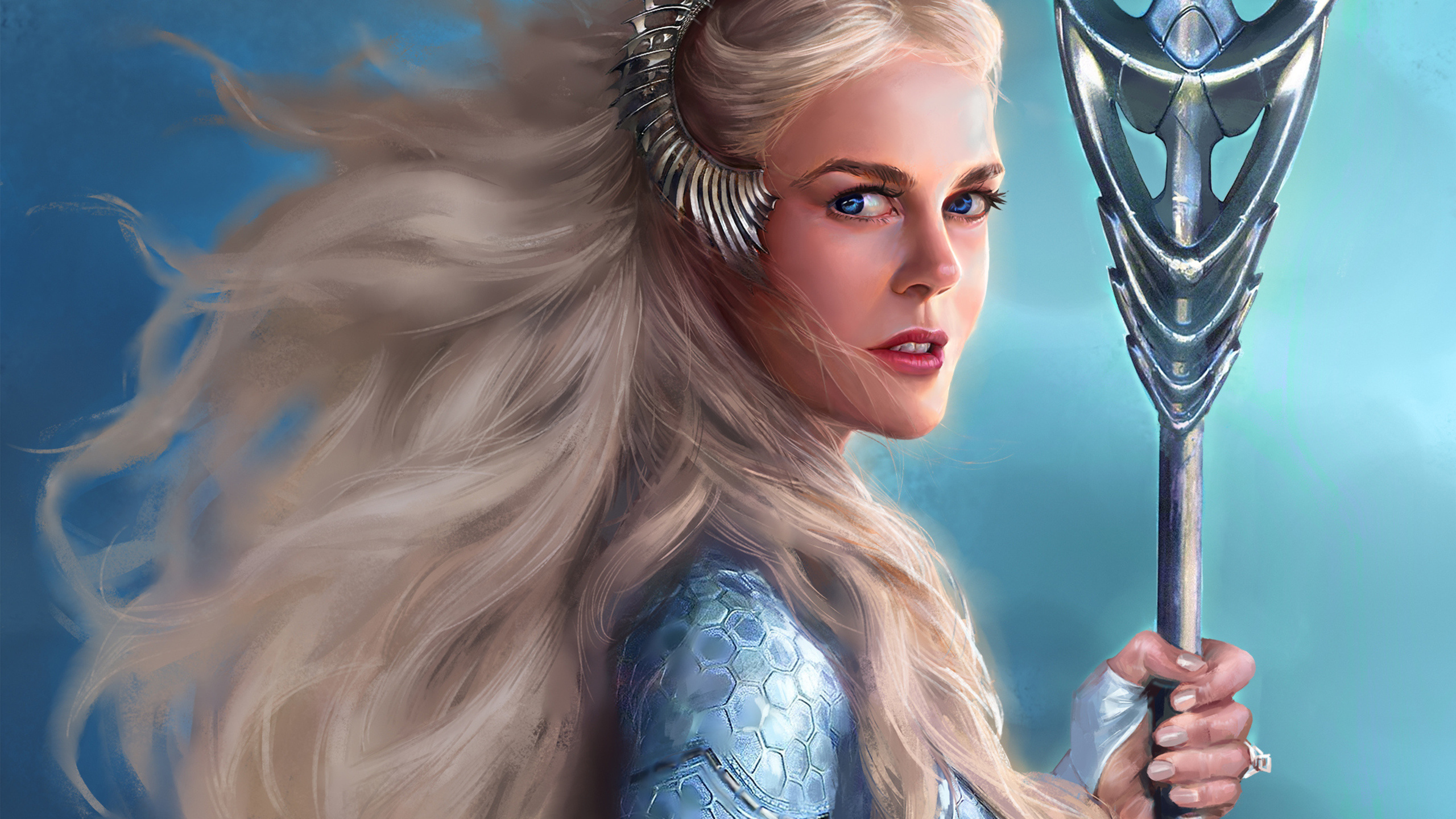 Nicole Kidman, Atlanna, Aquaman art, HD, 2560x1440 HD Desktop