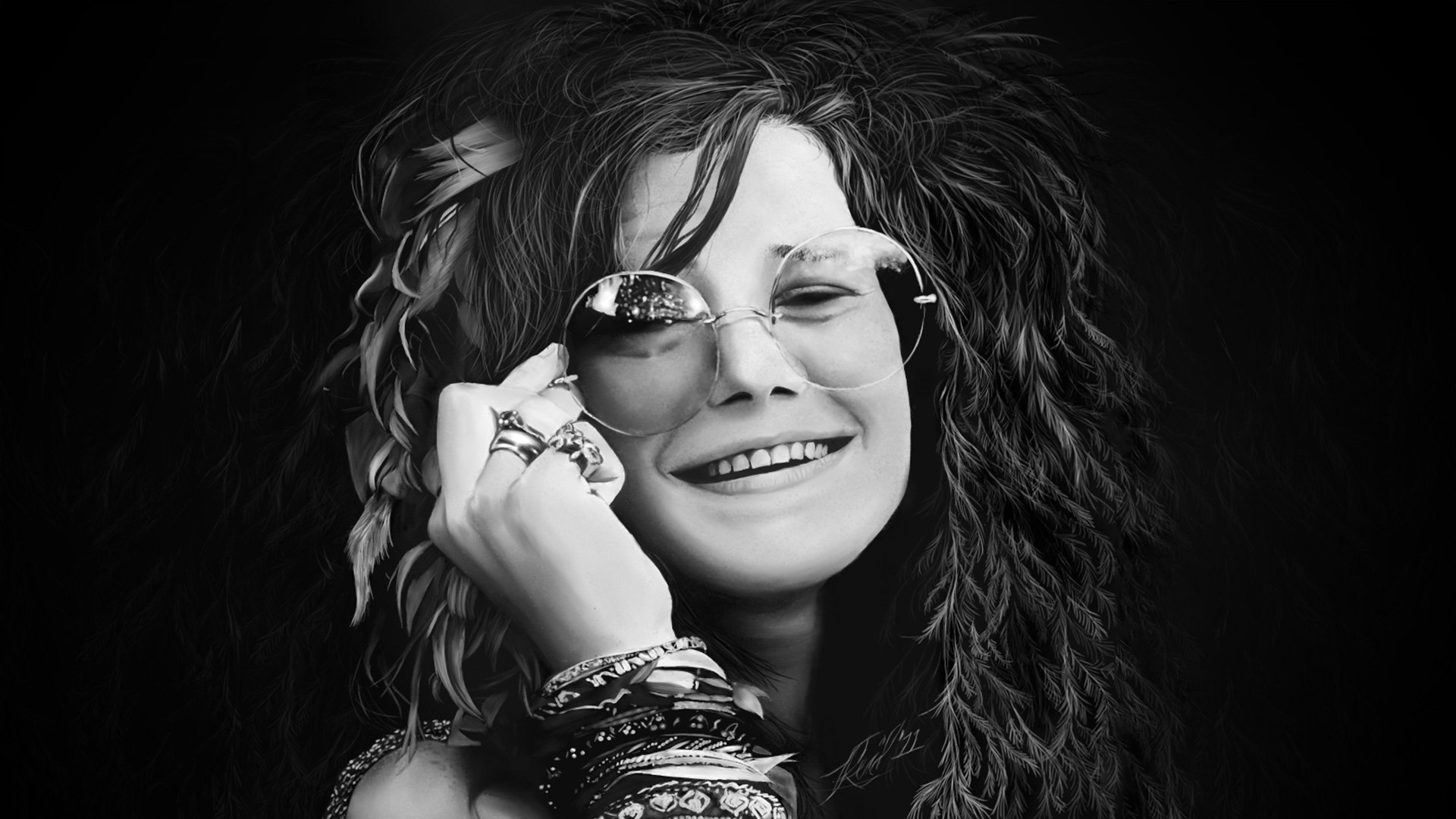 Janis Joplin, Vibrant wallpaper, Posted by Zoey Thompson, Musical inspiration, 1920x1080 Full HD Desktop