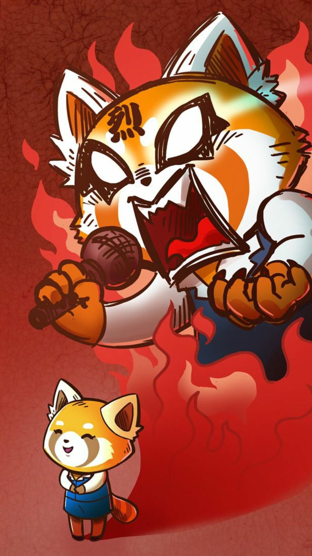 Aggretsuko, Android wallpaper, Fan-made design, Stylish and trendy, 1080x1920 Full HD Phone