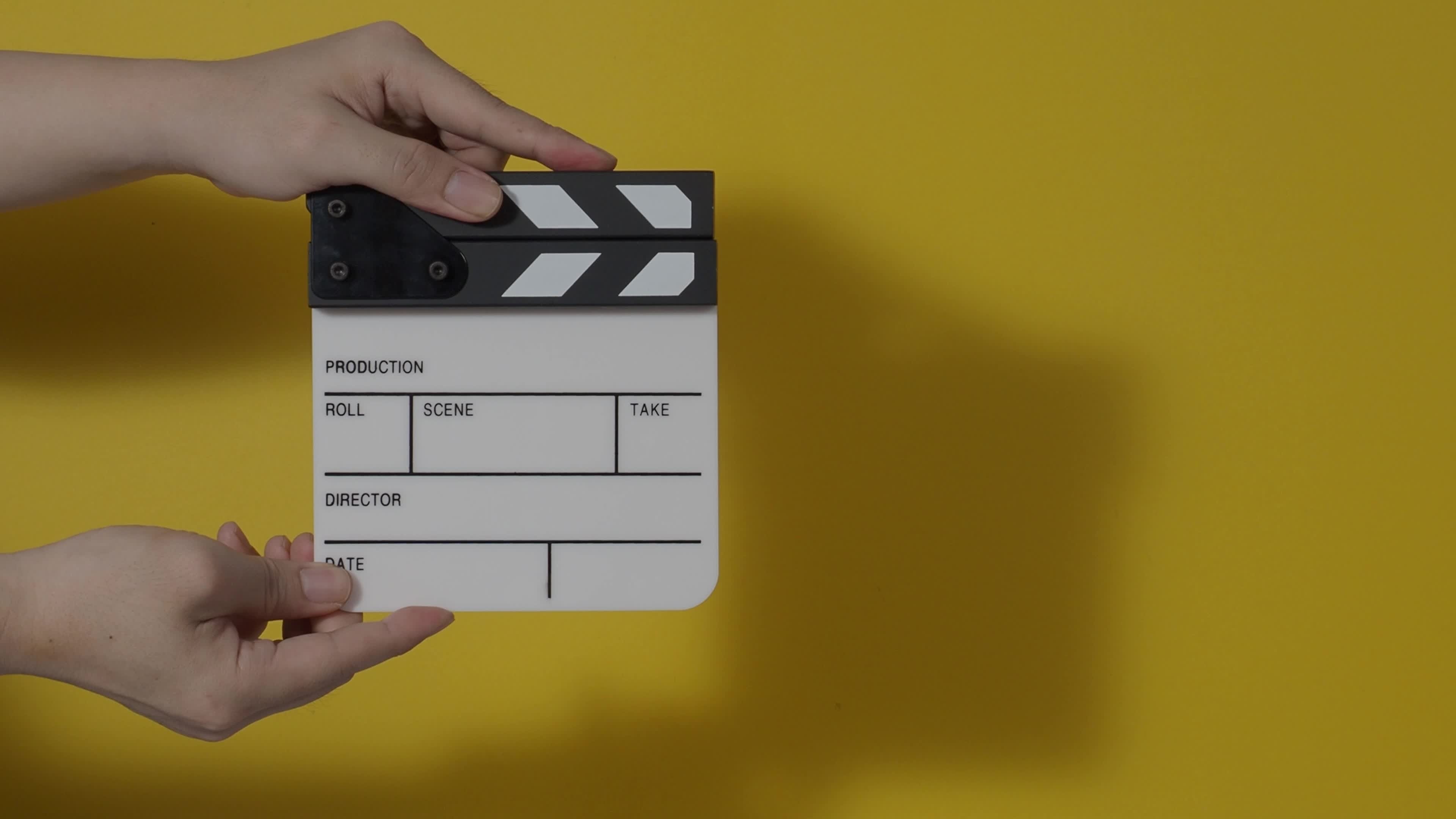 Clapperboard close up, Film making, Isolated background, Hand, 3840x2160 4K Desktop