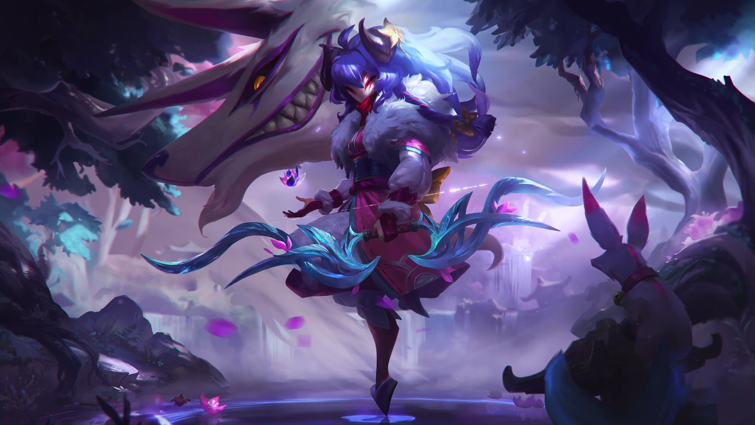 Spirit Blossom Kindred, Animated wallpaper, Live wallpaper, 2560x1440 HD Desktop