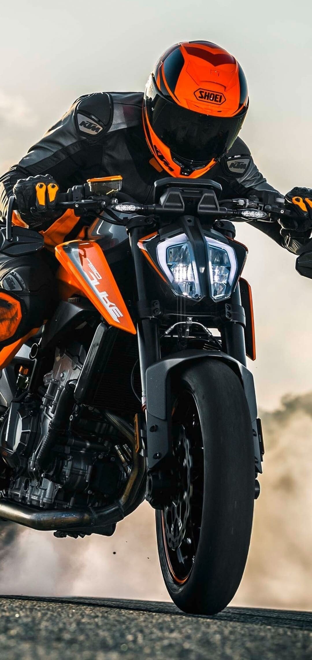 KTM bike wallpapers, Power-packed performance, Off-road adrenaline, Dominating presence, 1080x2280 HD Phone