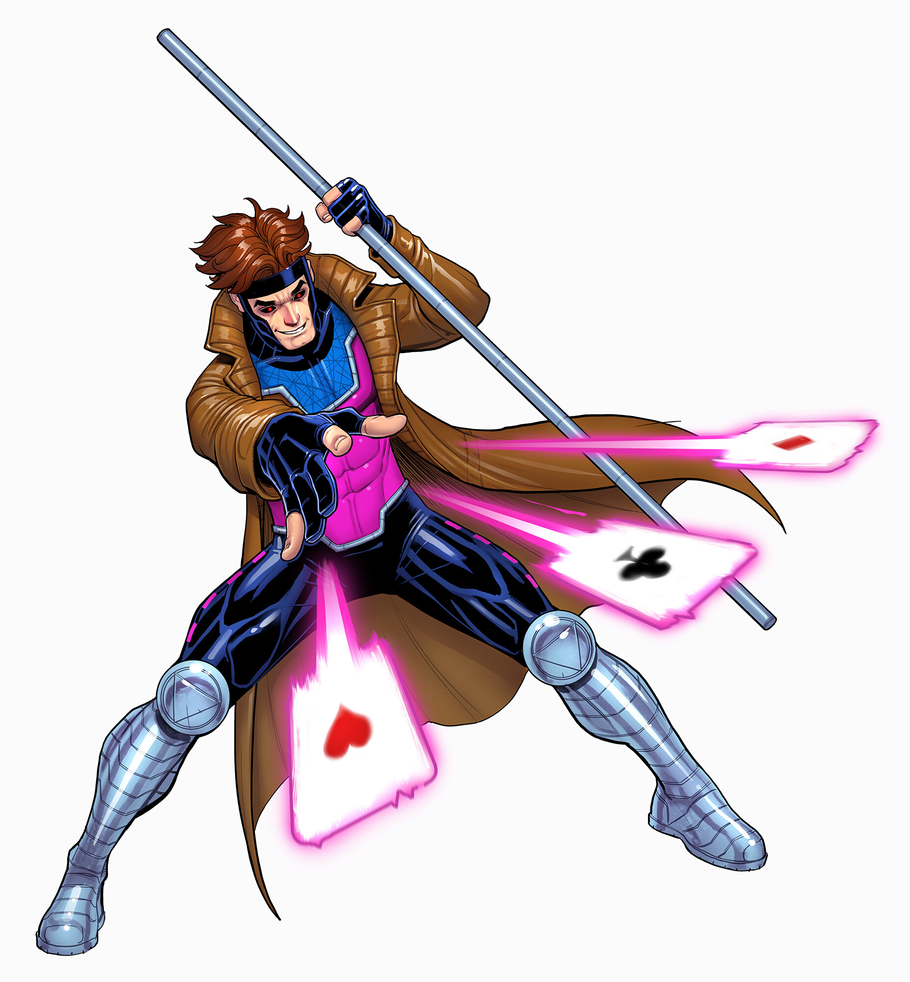 Gambit, Marvel Comics, Legends box art, Action-packed scene, 1860x2000 HD Phone