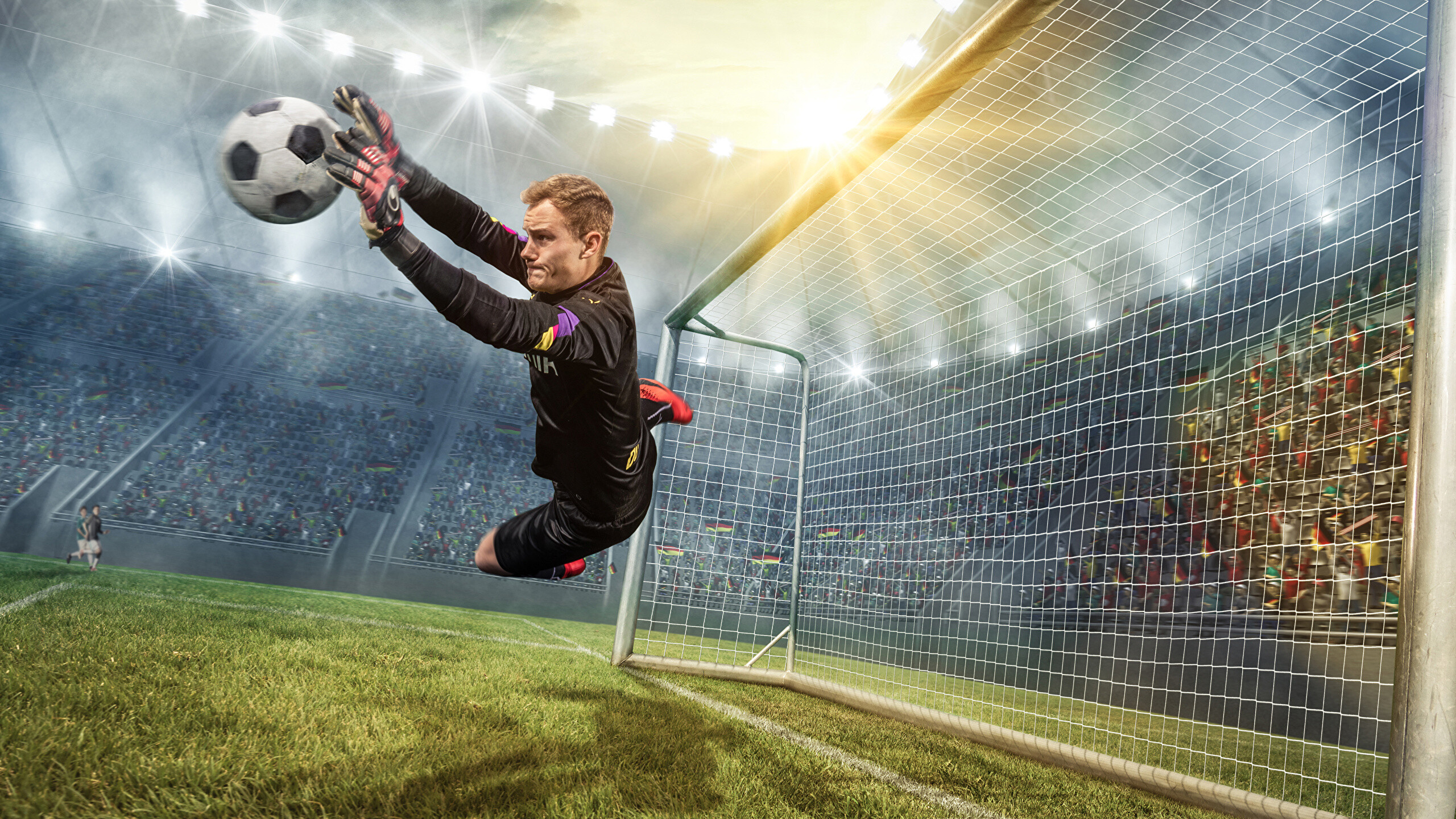 Goalkeeper wallpaper collection, Football fanatics, Goalkeeper saves, Athletic brilliance, 2560x1440 HD Desktop