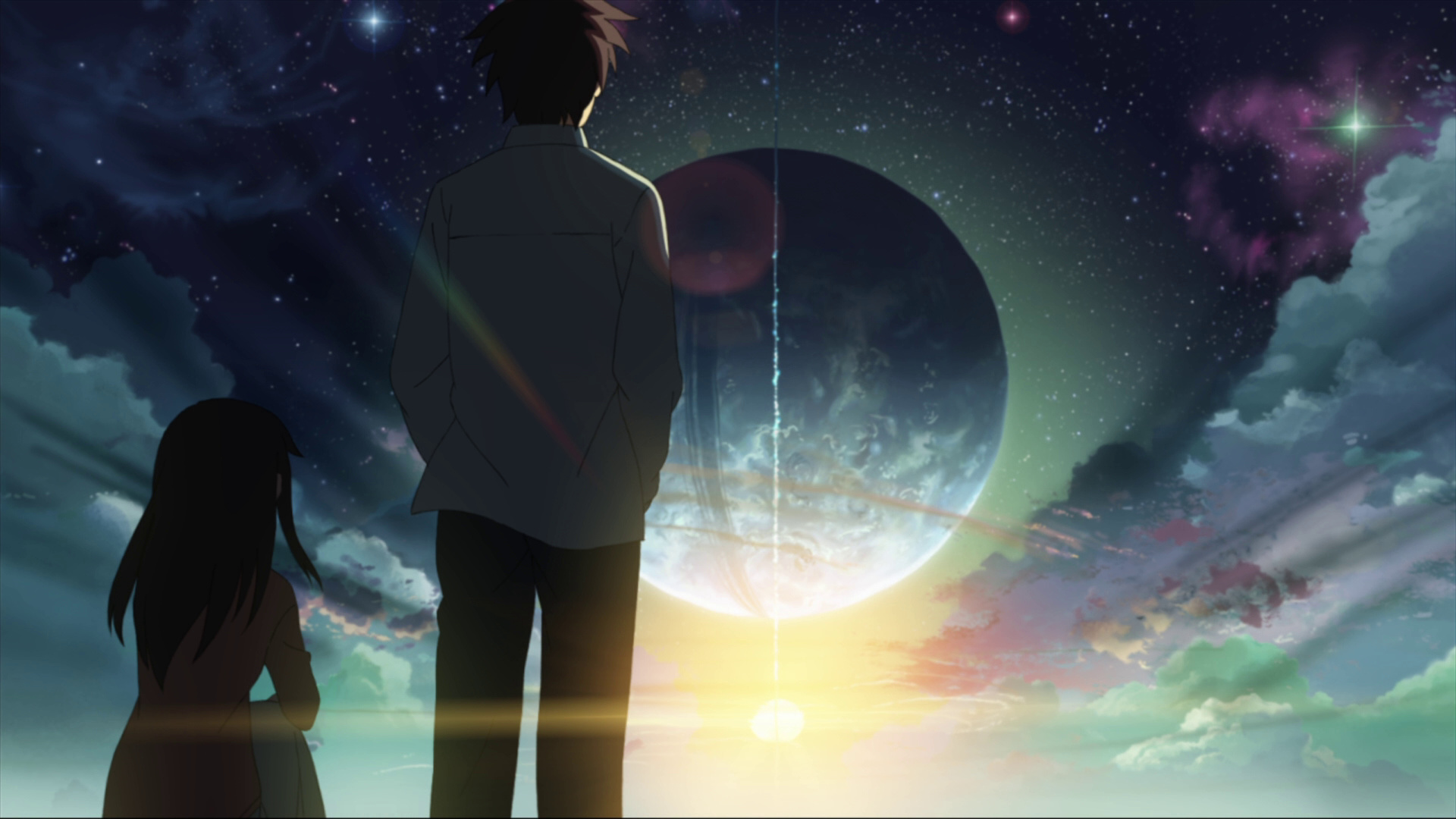 Takaki Tohno, Giant ringed planet, 5 Centimeters per Second, Full HD Desktop wallpaper