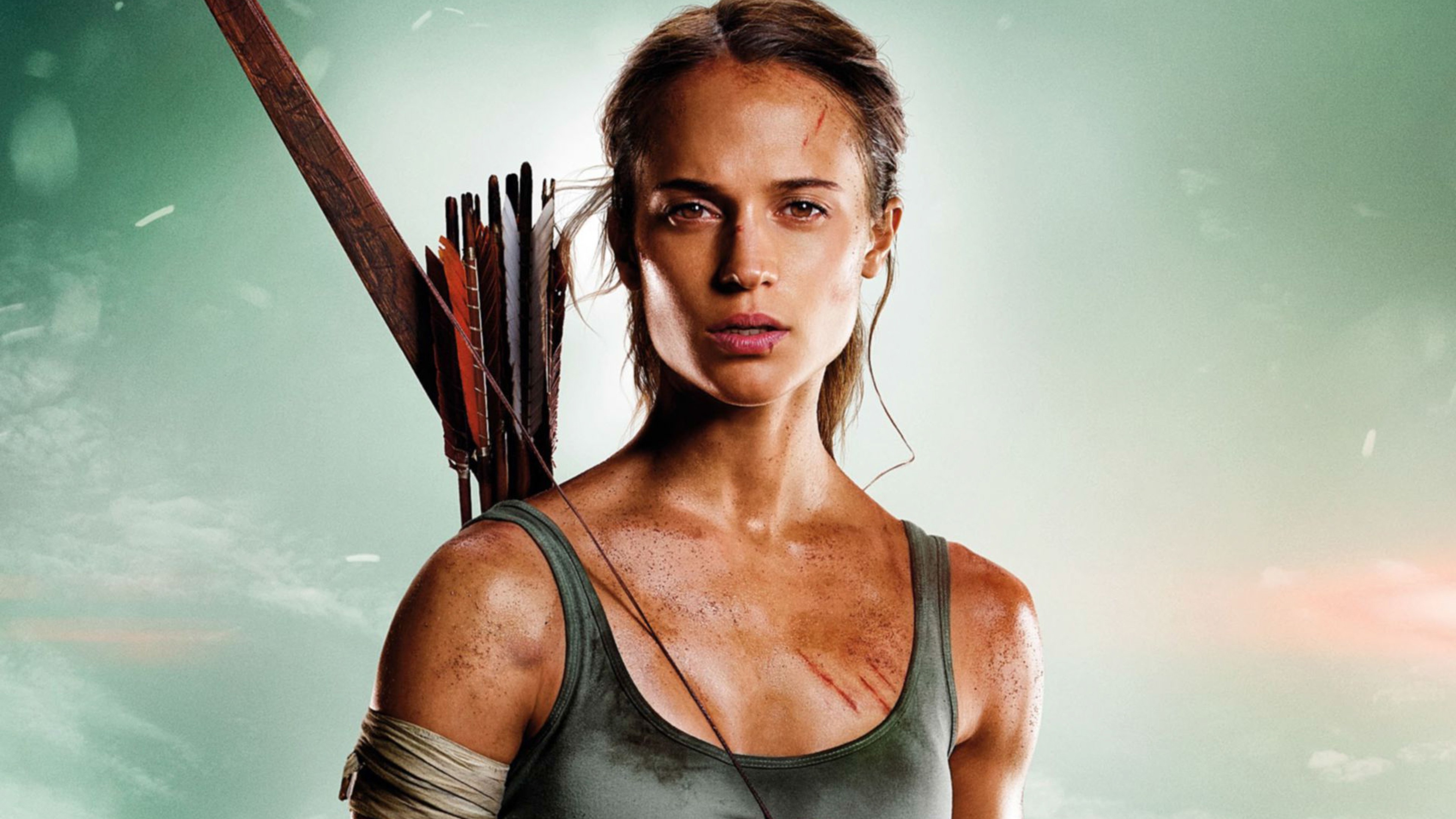 Lara Croft, Tomb Raider movie, Alicia Vikander's iconic role, Action-packed sequences, 3840x2160 4K Desktop