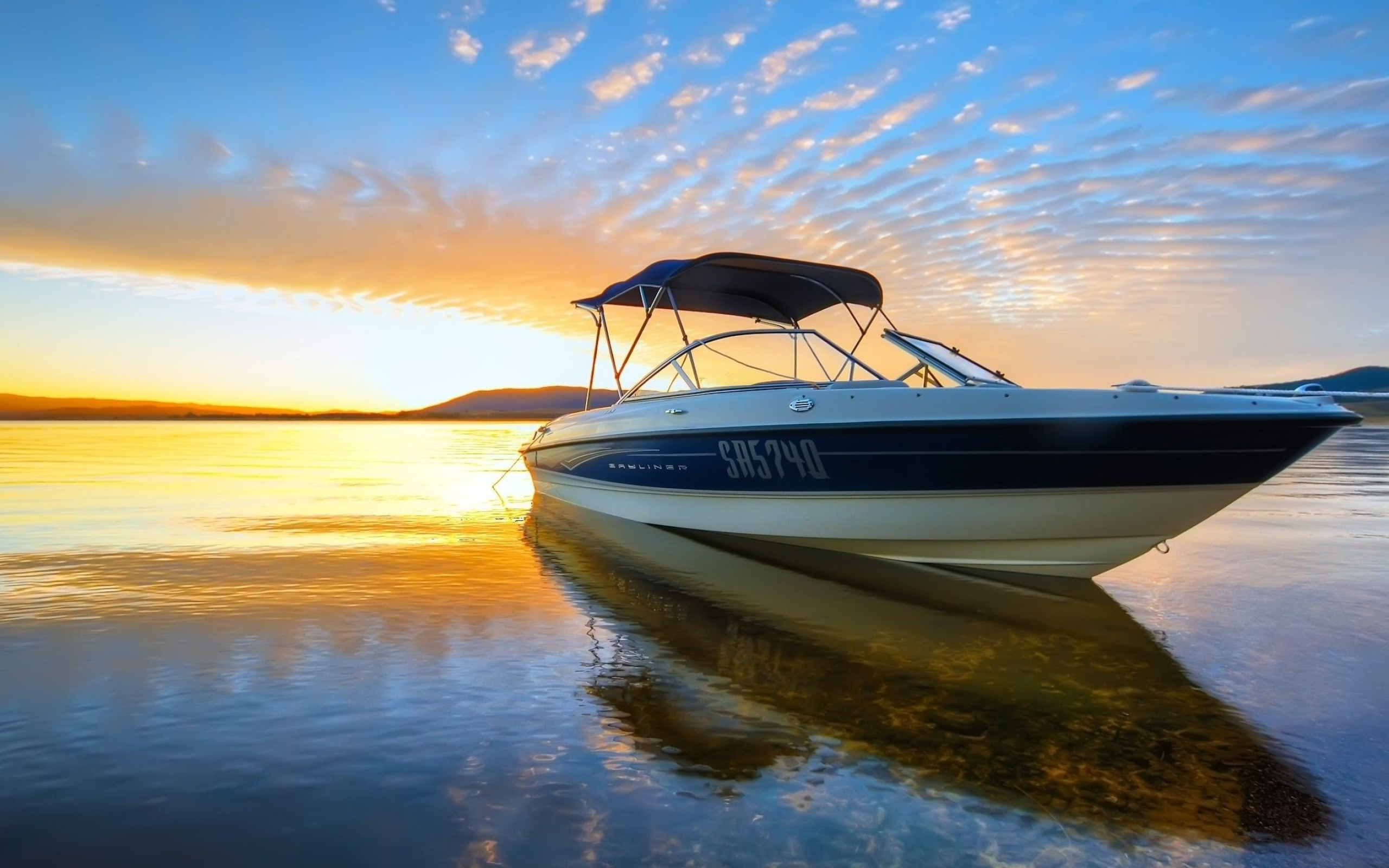 Pleasure Boat, Coastal beauty, Tranquil waters, Boat escapades, 2560x1600 HD Desktop