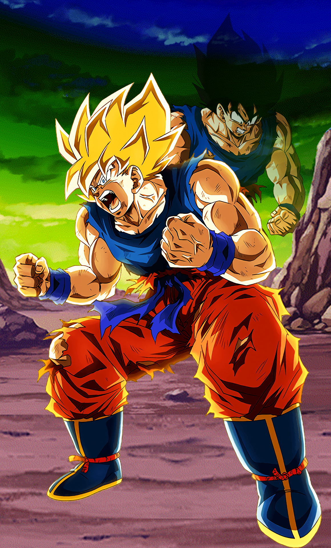 Super Saiyan Goku, Goku, Planet Namek wasteland, HD Phone wallpaper