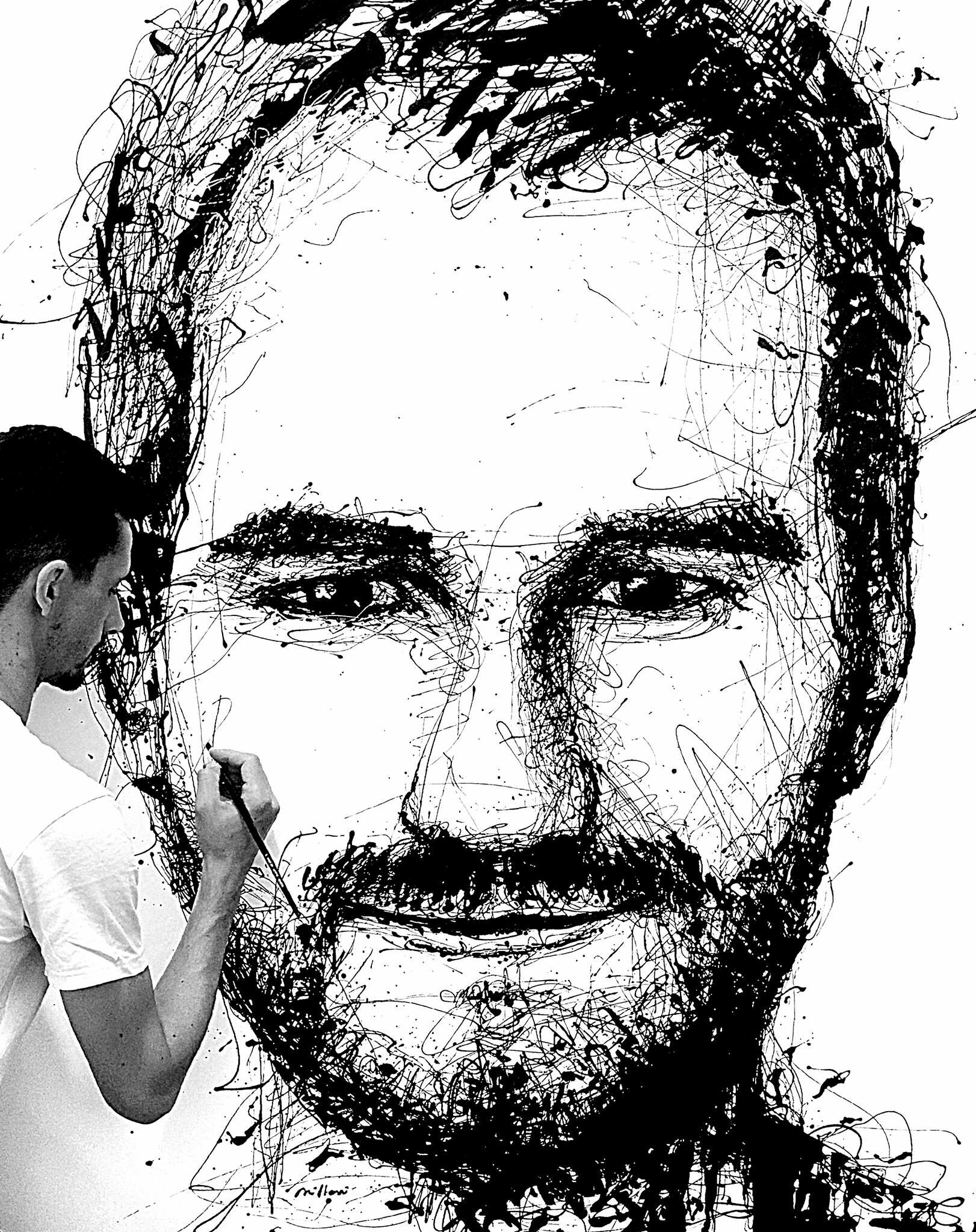 Nick Vujicic, Inspirational figure, Acrylic on canvas, Fabiano Millani's art, 1630x2050 HD Phone