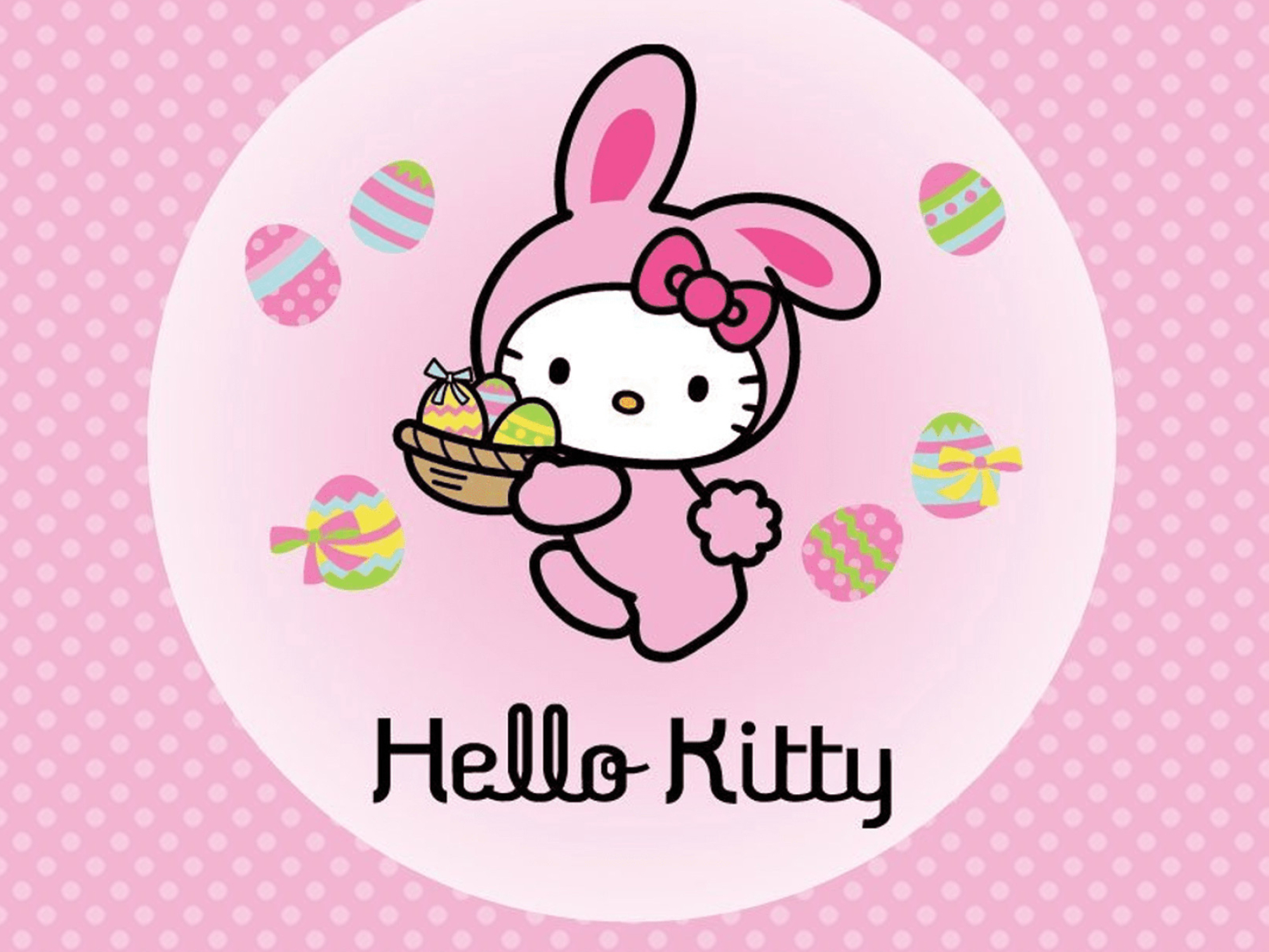 Bunny costume, Hello Kitty Easter Wallpaper, 2000x1500 HD Desktop