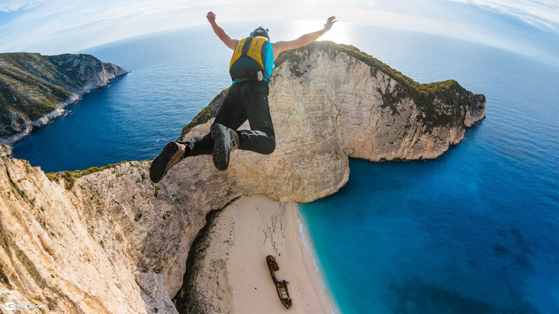 BASE jumping, Welcome traveller, Mountains, Flight, 1920x1080 Full HD Desktop