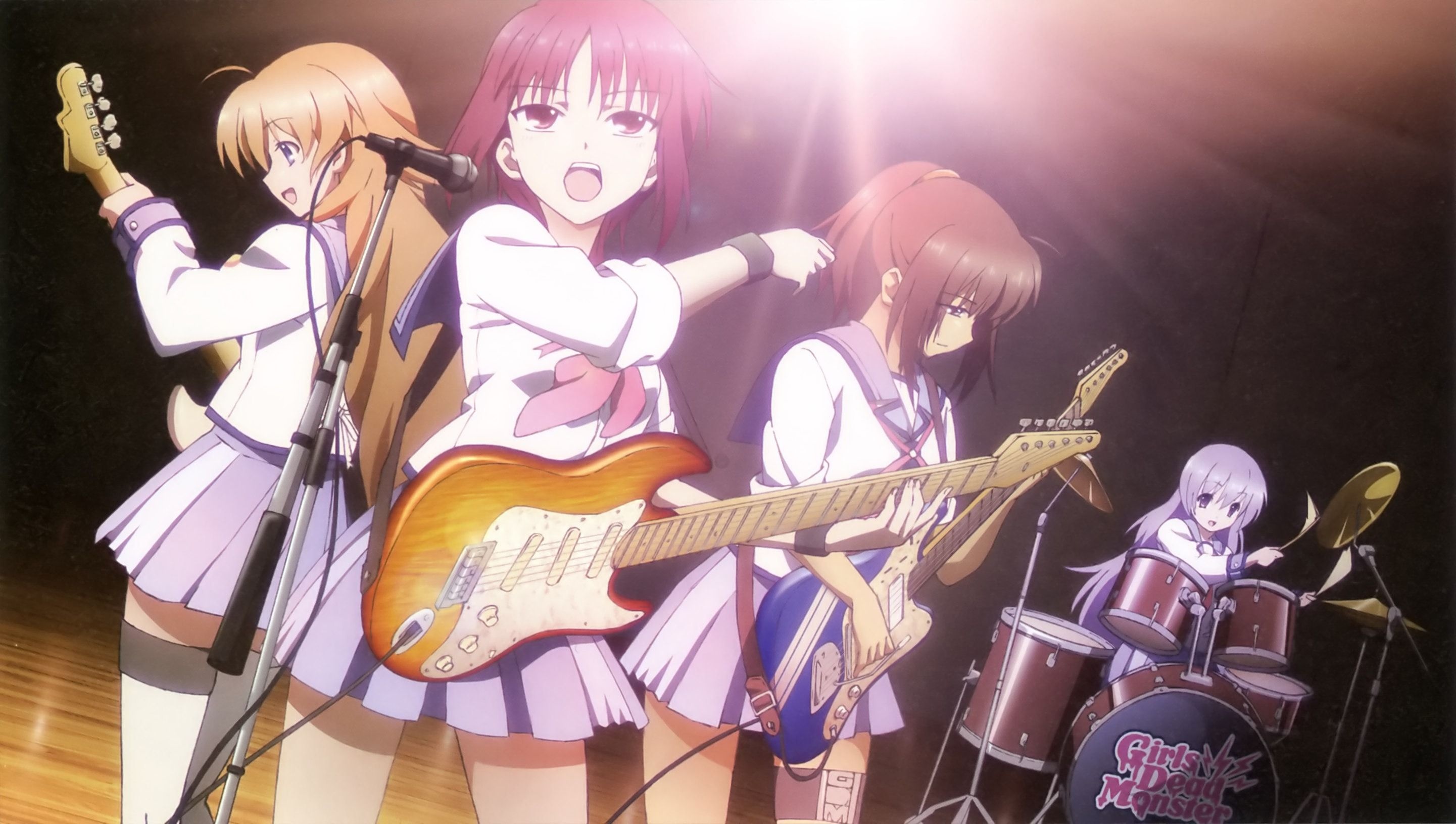 Angel Beats!, Girls Dead Monster, Girldemo band, Anime, 2890x1640 HD Desktop