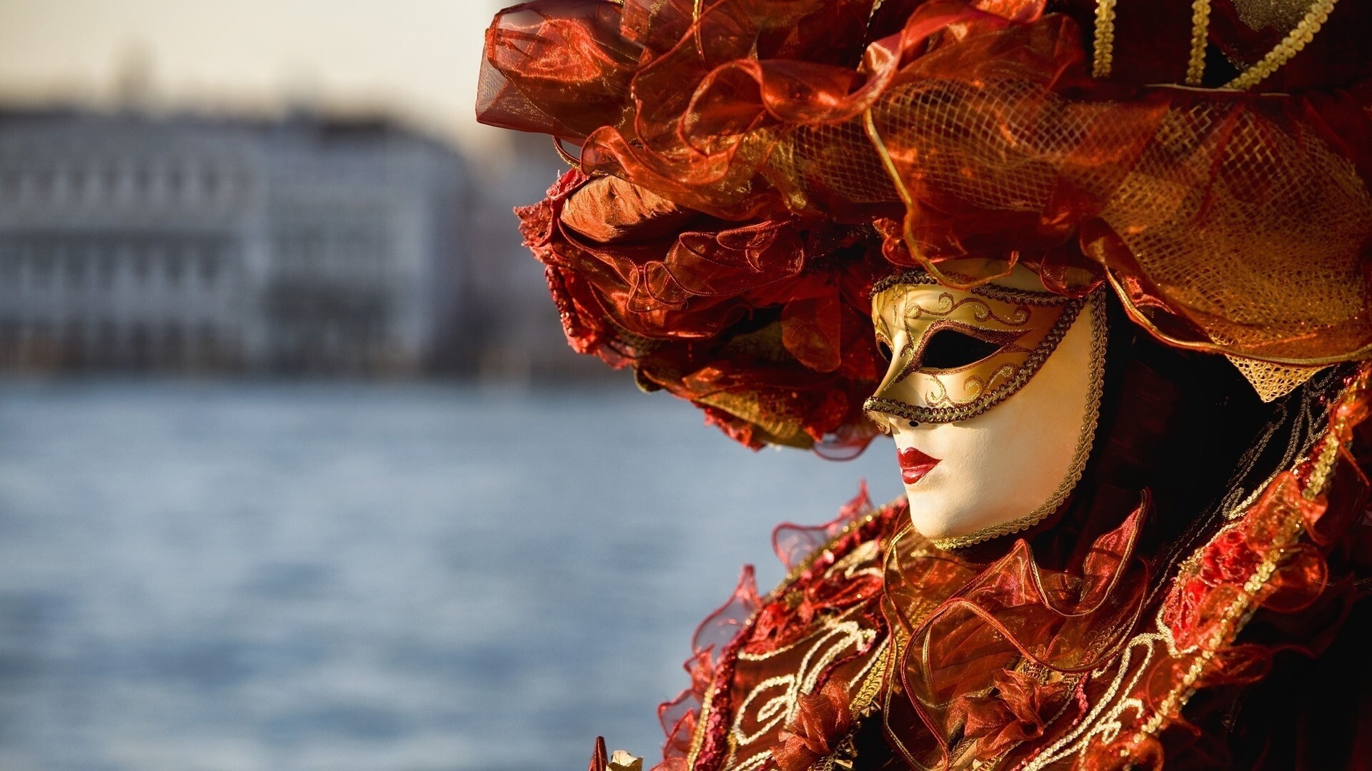 Carnival of Venice, Enchanting atmosphere, Exquisite masks, Captivating photography, 1920x1080 Full HD Desktop