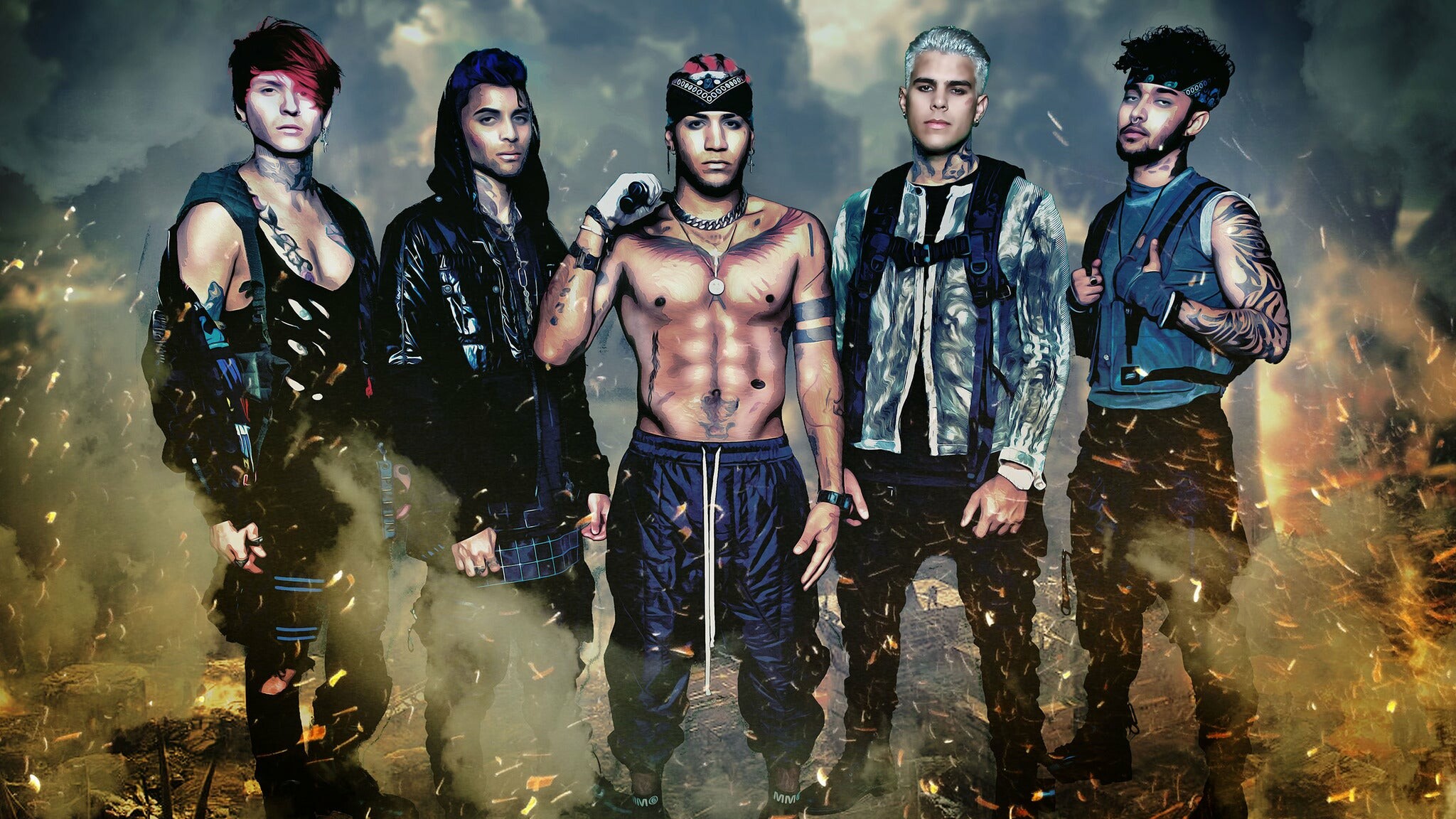 CNCO, Latin music sensation, Vibrant performances, Energetic rhythms, 2050x1160 HD Desktop