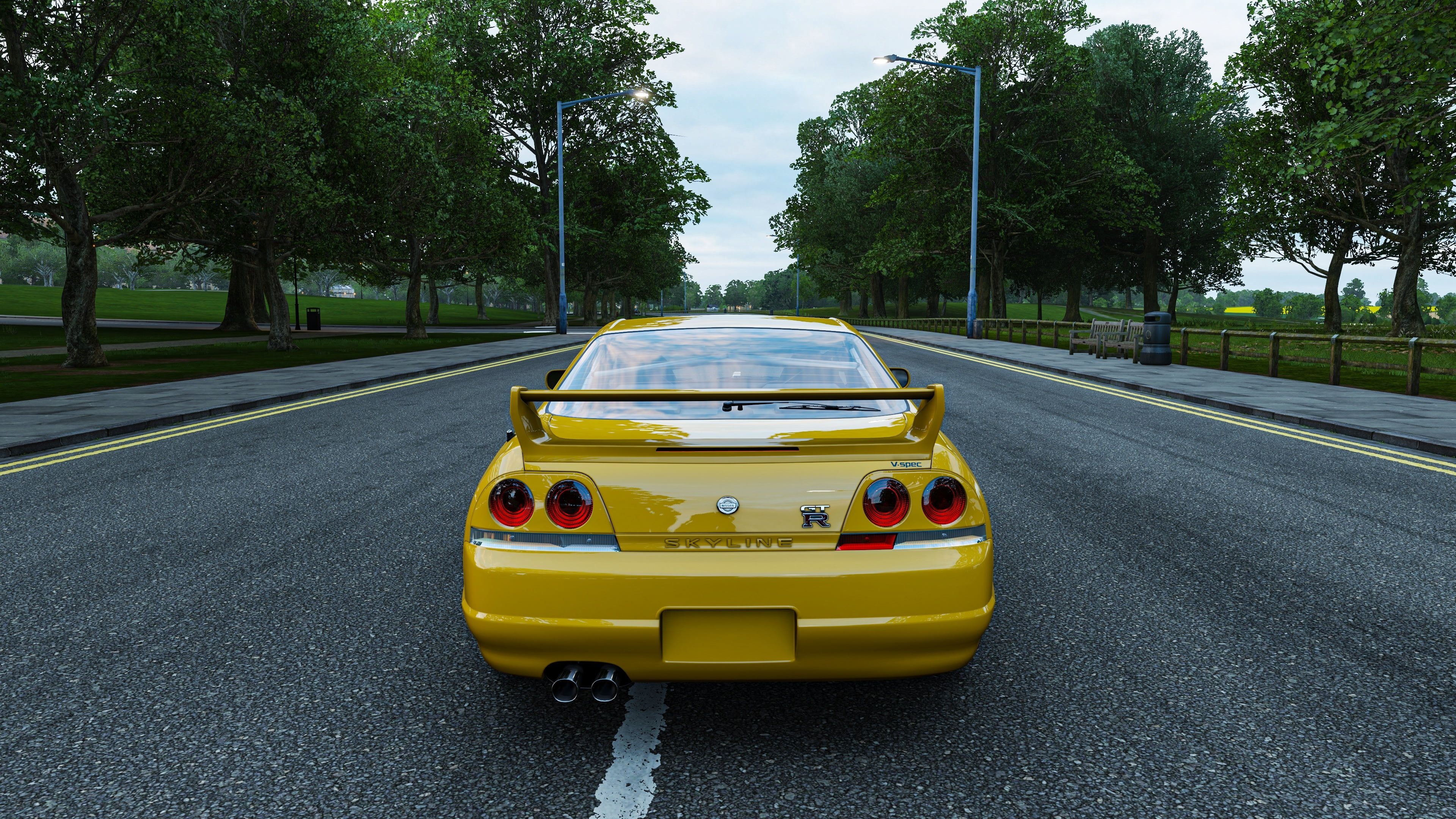 GTR R33 Rear View, Skyline Car Wallpaper, 3840x2160 4K Desktop