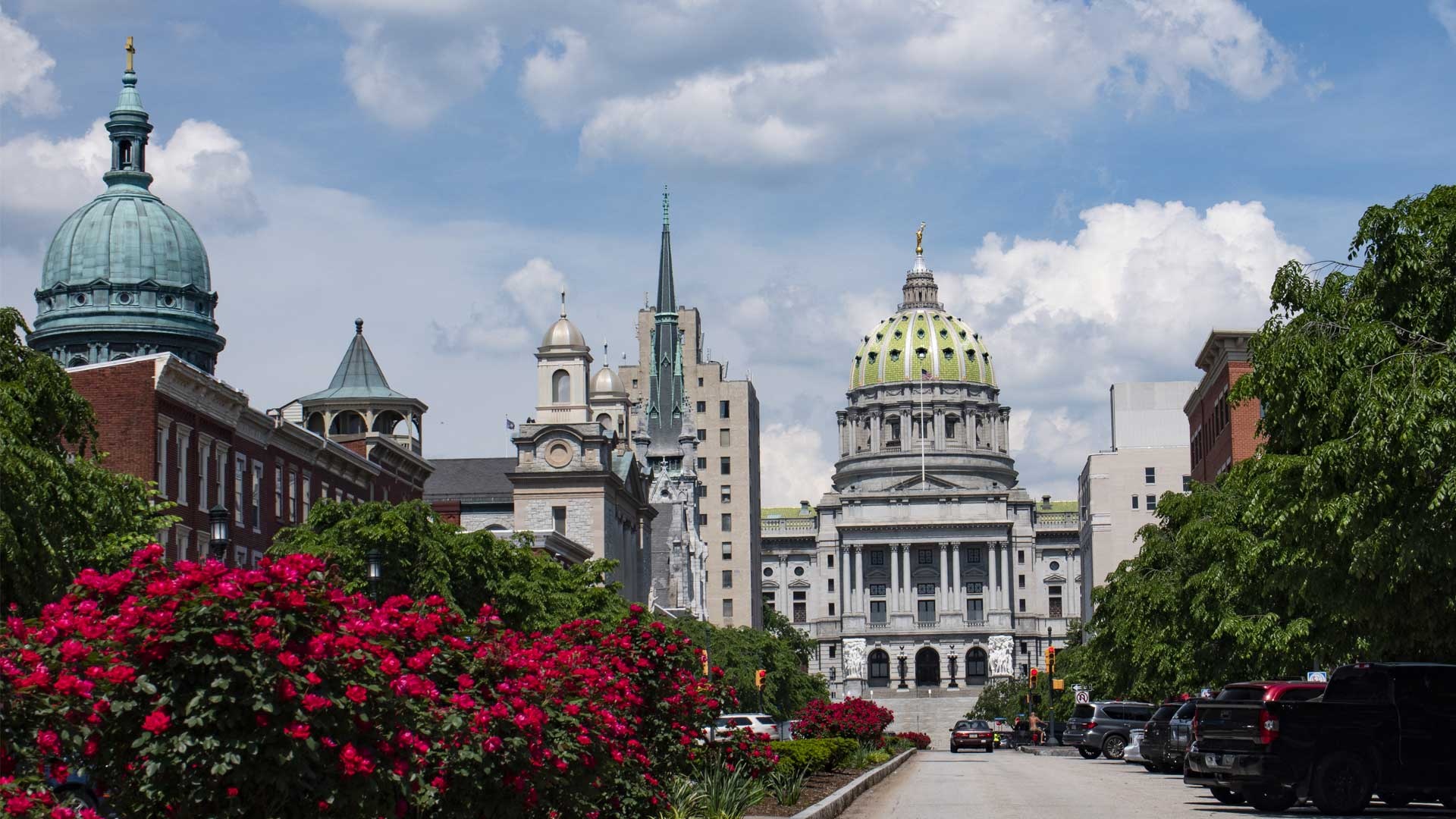 Pennsylvania travels, Allentown & Harrisburg billboards, 1920x1080 Full HD Desktop