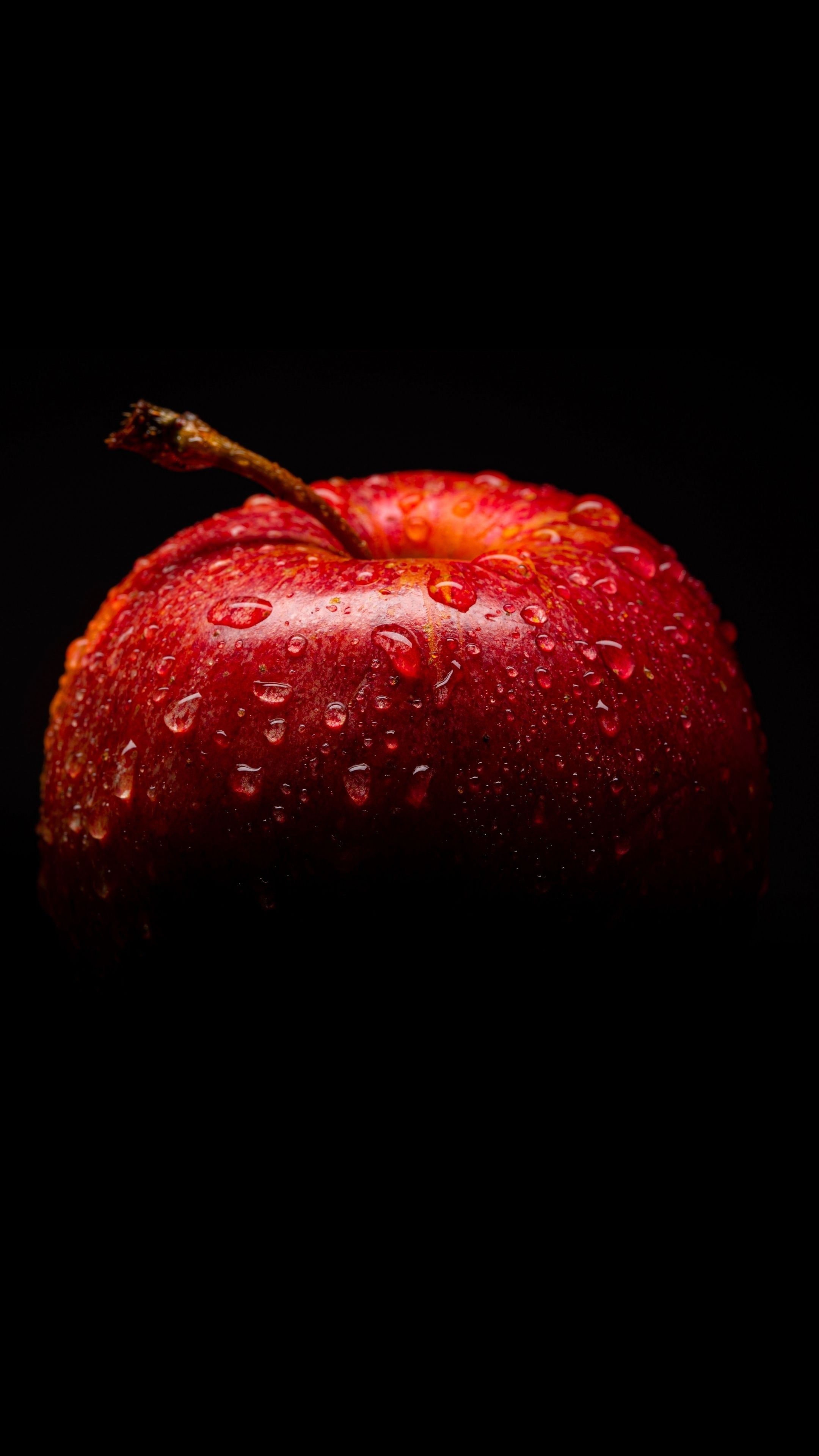 Red fresh apple, Close-up shot, Stunning colors, Nature's artwork, 2160x3840 4K Phone