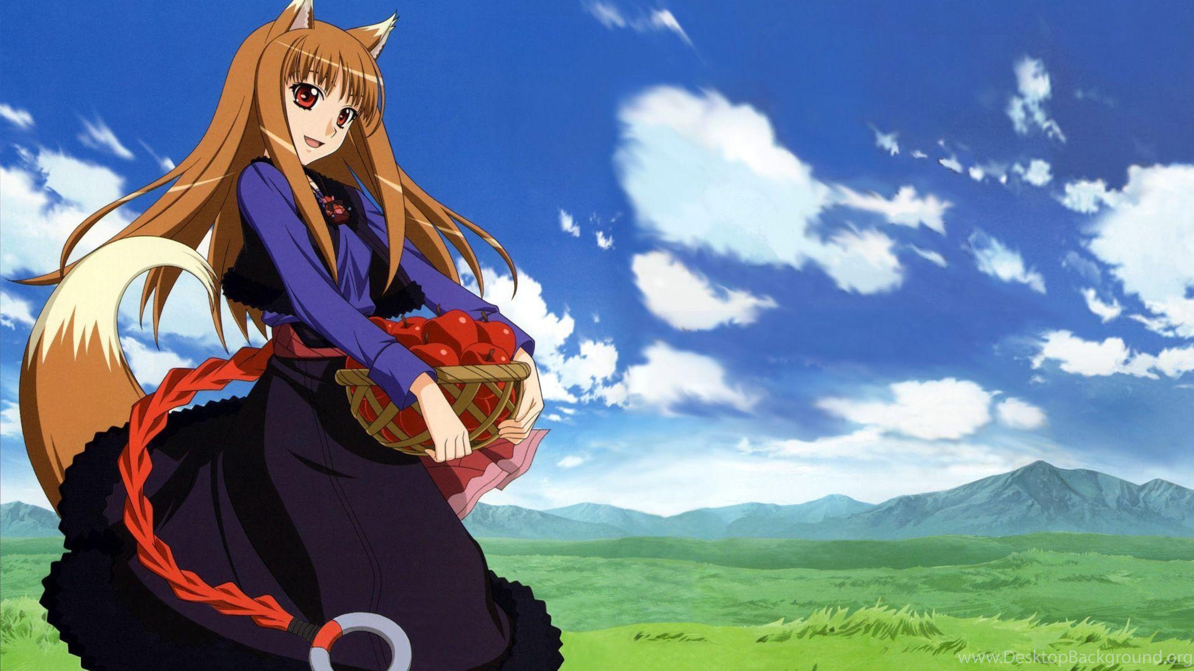 Spice and Wolf, Holo wallpaper, Anime wolf goddess, John Mercado, 3840x2160 4K Desktop