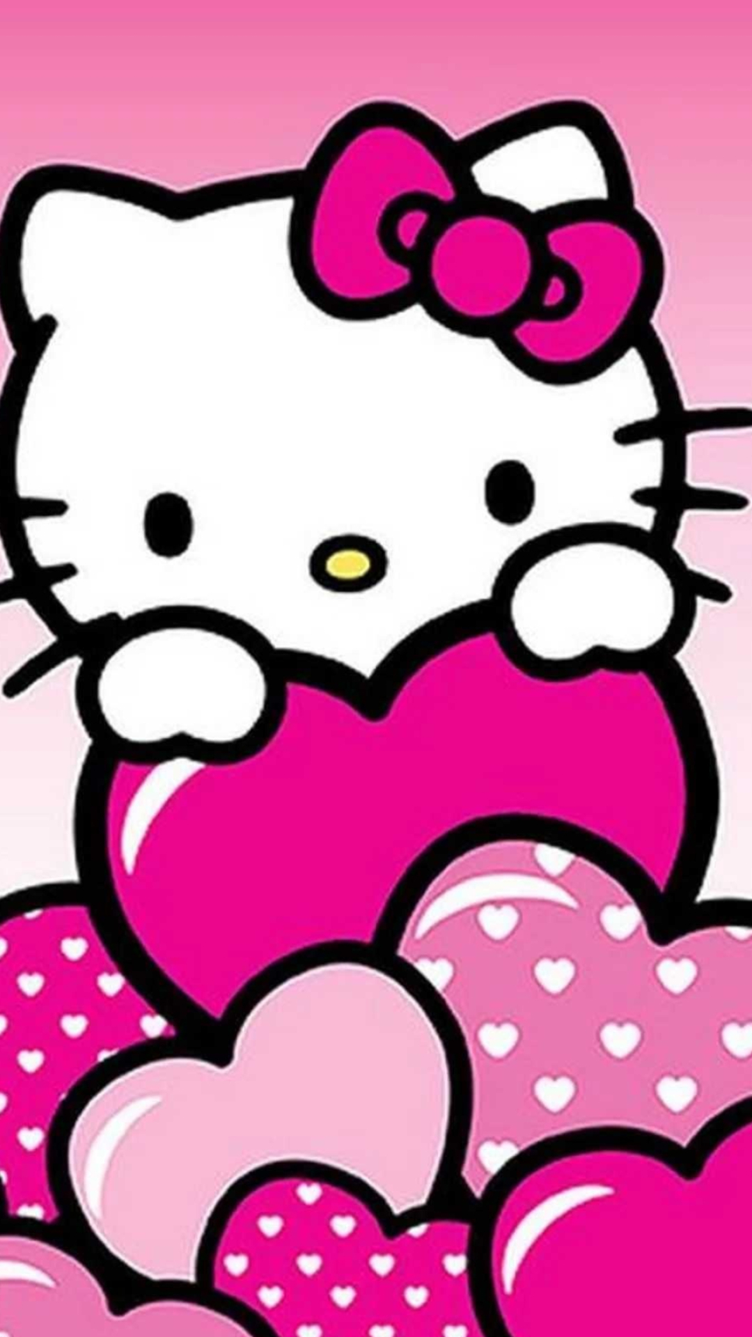 Hearts, Hello Kitty Wallpaper, 1080x1920 Full HD Phone