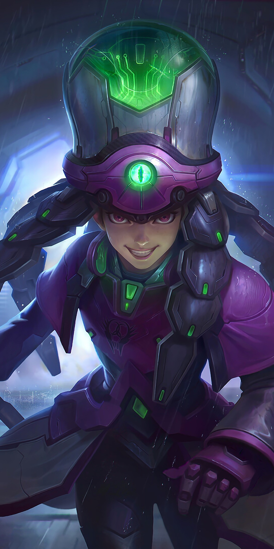 Harley V.E.N.O.M. Octopus, Mobile Legends: Bang Bang, glowing cybernetic top hat, HD Phone wallpaper
