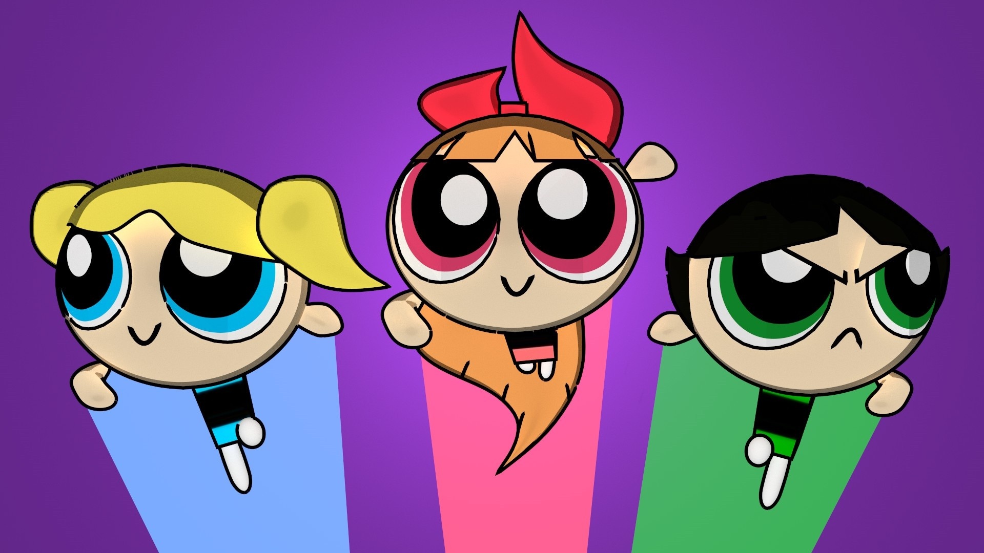 Blossom, Bubbles, Buttercup, Full HD Desktop wallpaper