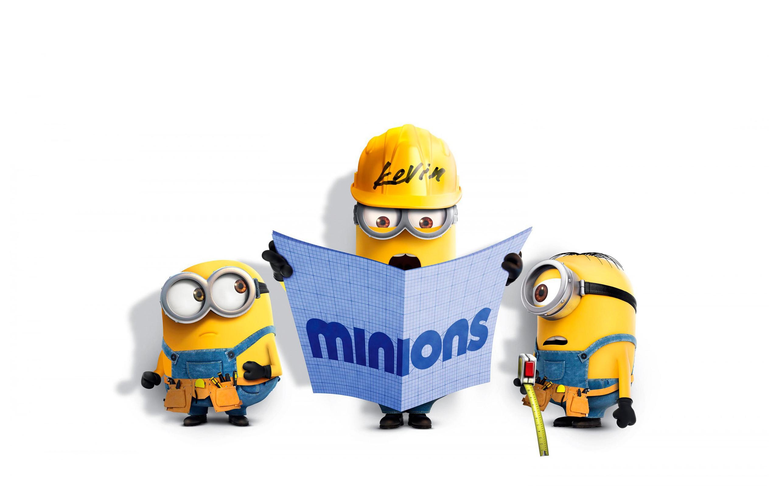 Minion Kevin, Minion Bob, Minion Stuart, upside-down minions blueprint, HD Desktop wallpaper