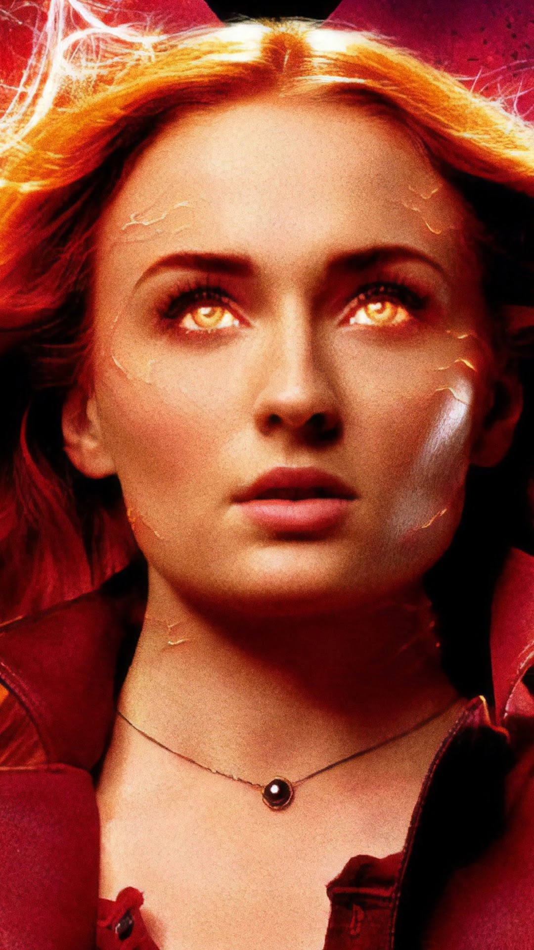 Sophie Turner, Jean Grey, Dark Phoenix, 4K iPhone wallpaper, 1080x1920 Full HD Phone
