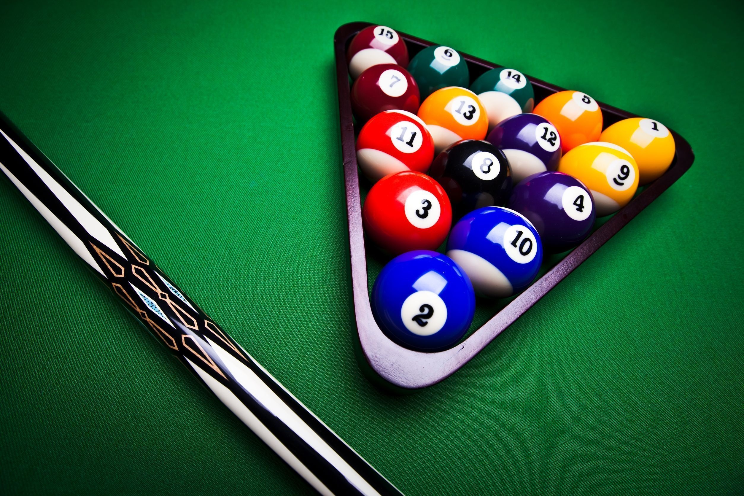 Billiards Sports, Cue ball, Skillful shots, Billiard table, 2510x1680 HD Desktop