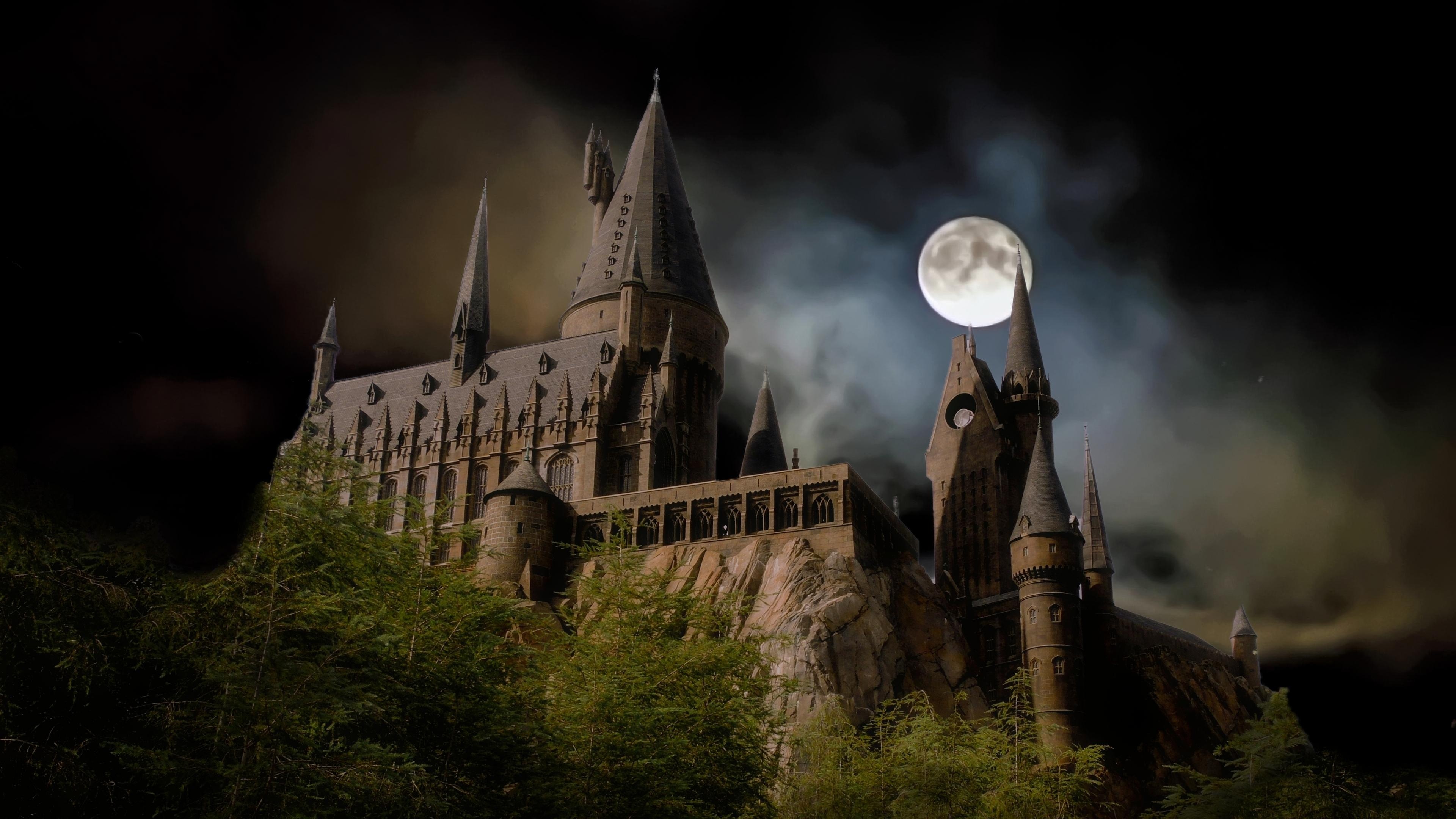 Harry Potter castle, Cool wallpapers, Magical atmosphere, Wizarding world, 3840x2160 4K Desktop