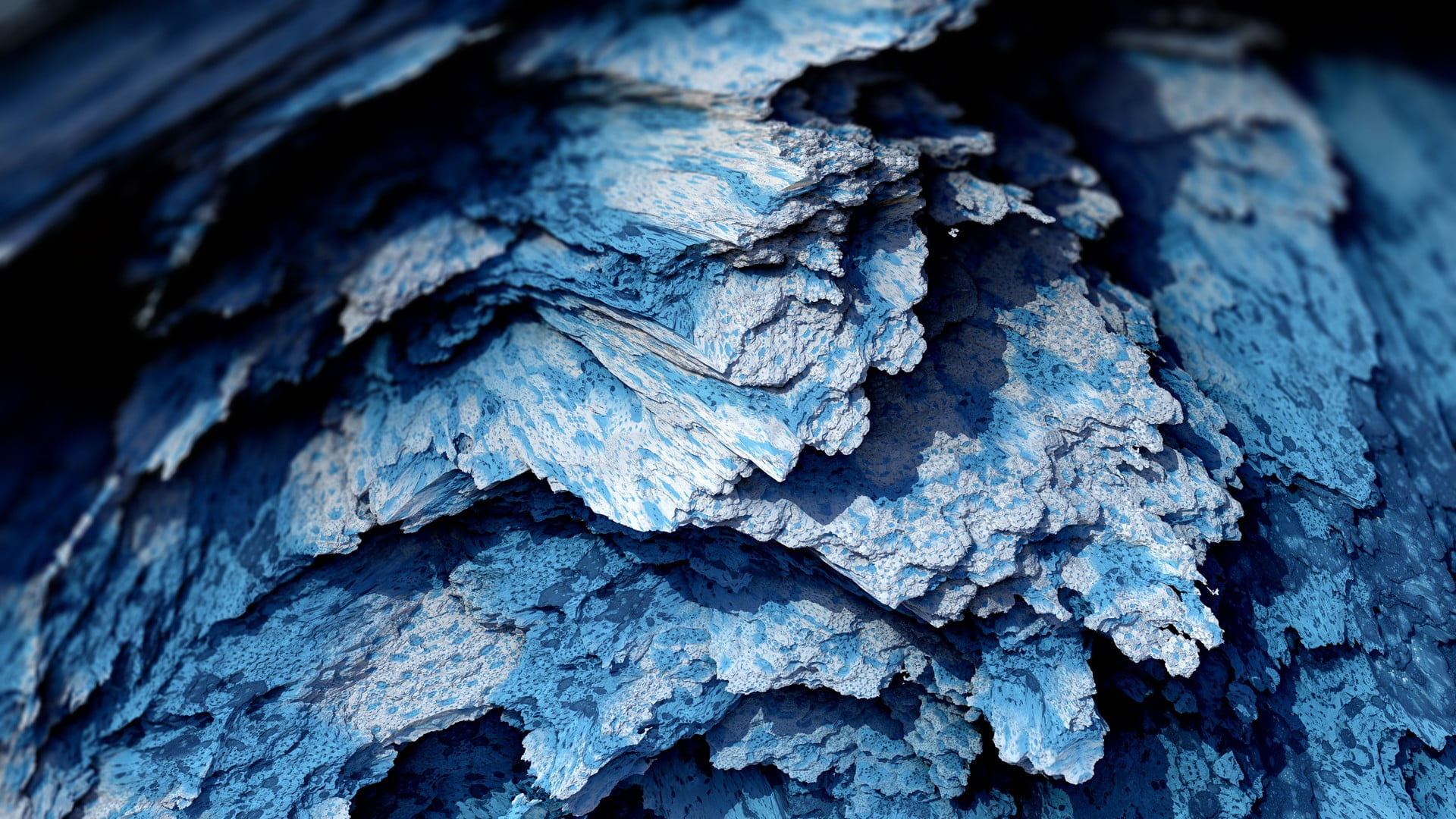 Procedurally generated minerals, Blue mineral depths, Dazzling focus, Abstract beauty, 1920x1080 Full HD Desktop