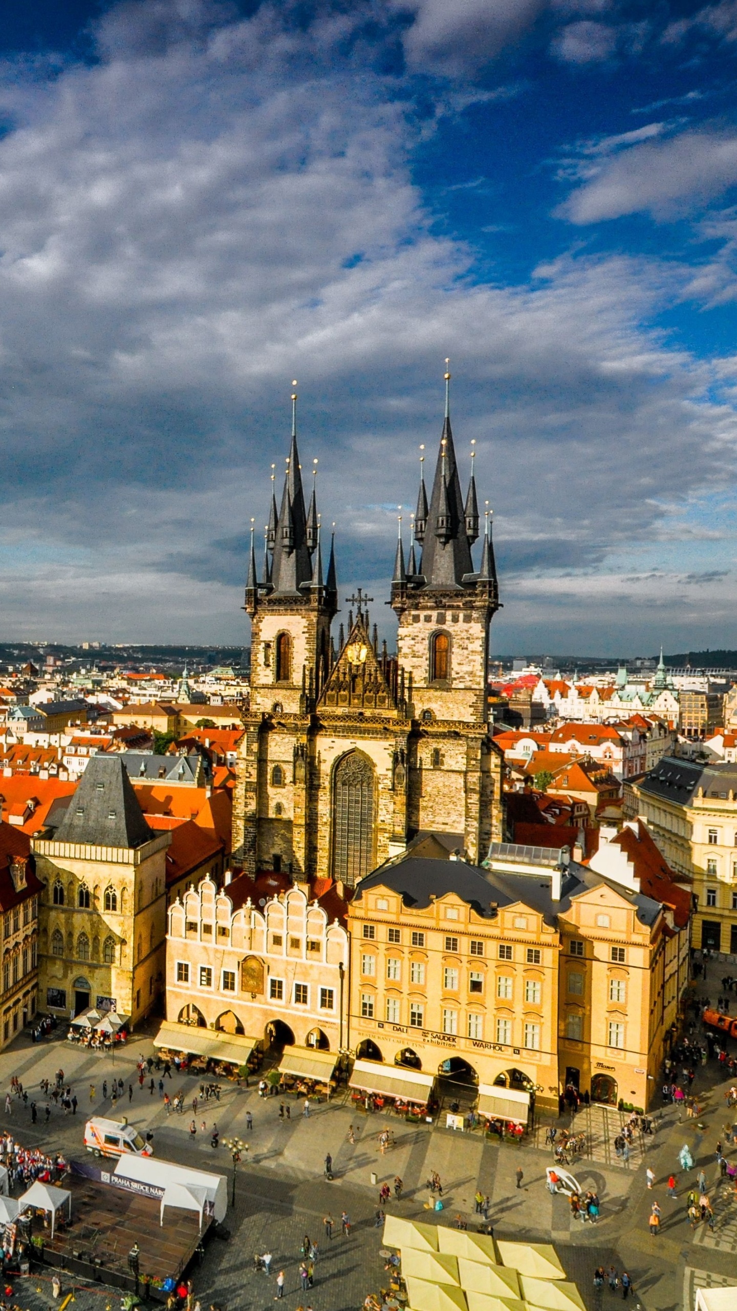 Prague city, European charm, Historic sites, Cultural hub, 1440x2560 HD Phone