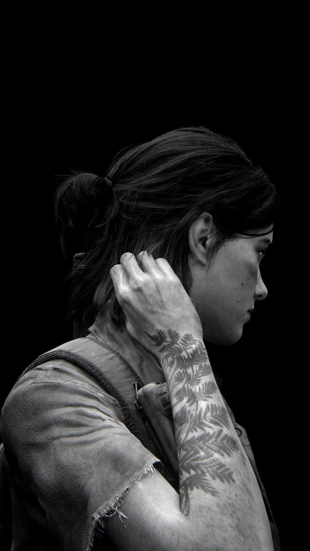 Ellie Williams, The Last of Us Part II, fern forearm tattoo, Full HD Phone wallpaper