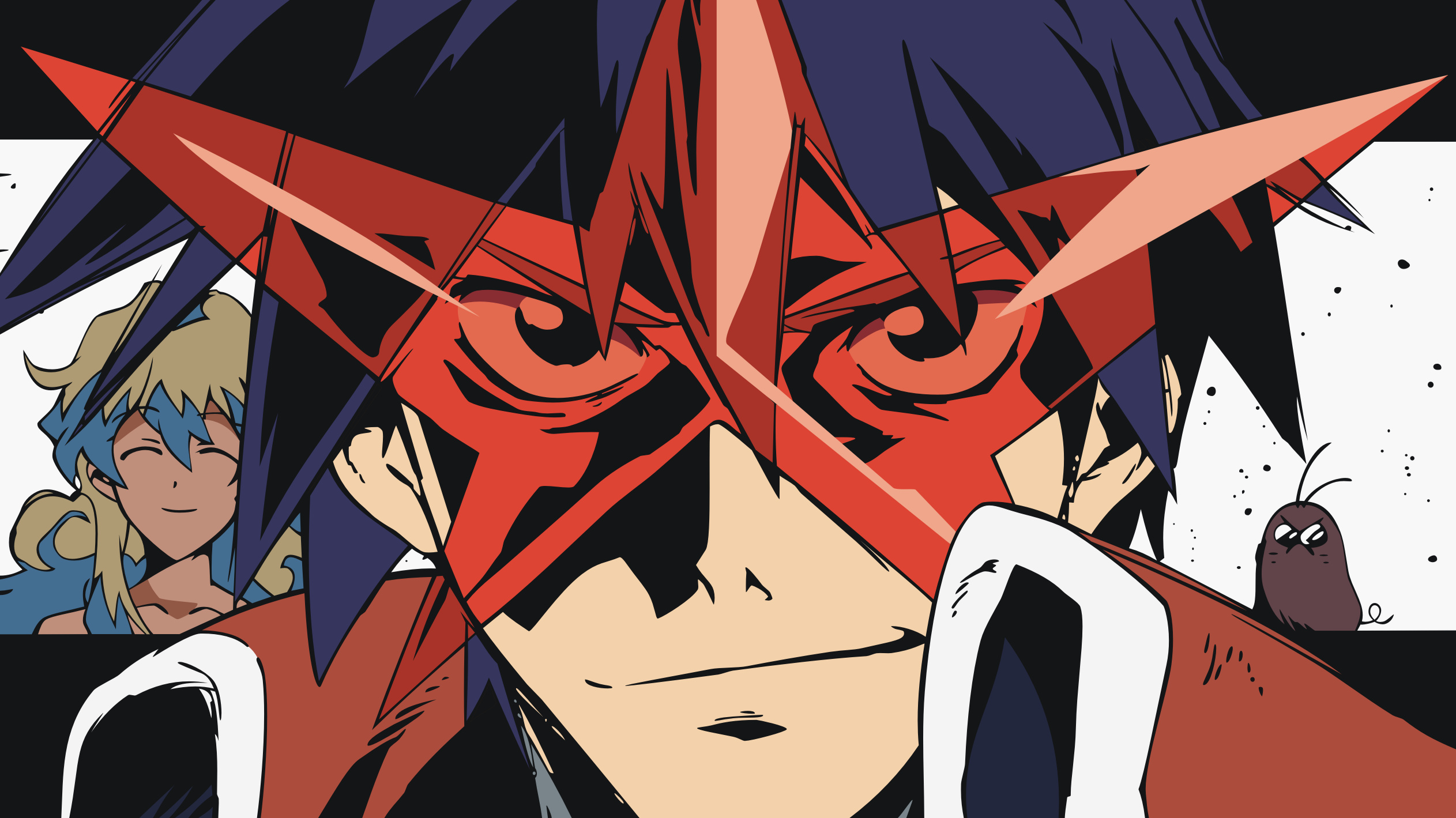 Simon from Gurren Lagann, Gurren Lagann glasses, Replica glasses search, Anime fans, 2530x1420 HD Desktop