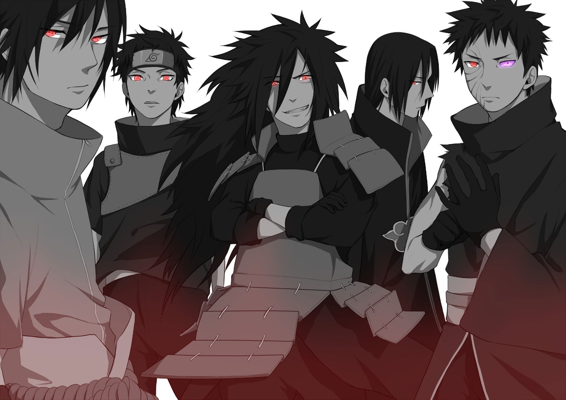 Itachi Uchiha, Madara Uchiha, Sasuke Uchiha, Obito Uchiha, Shisui Uchiha, HD Desktop wallpaper