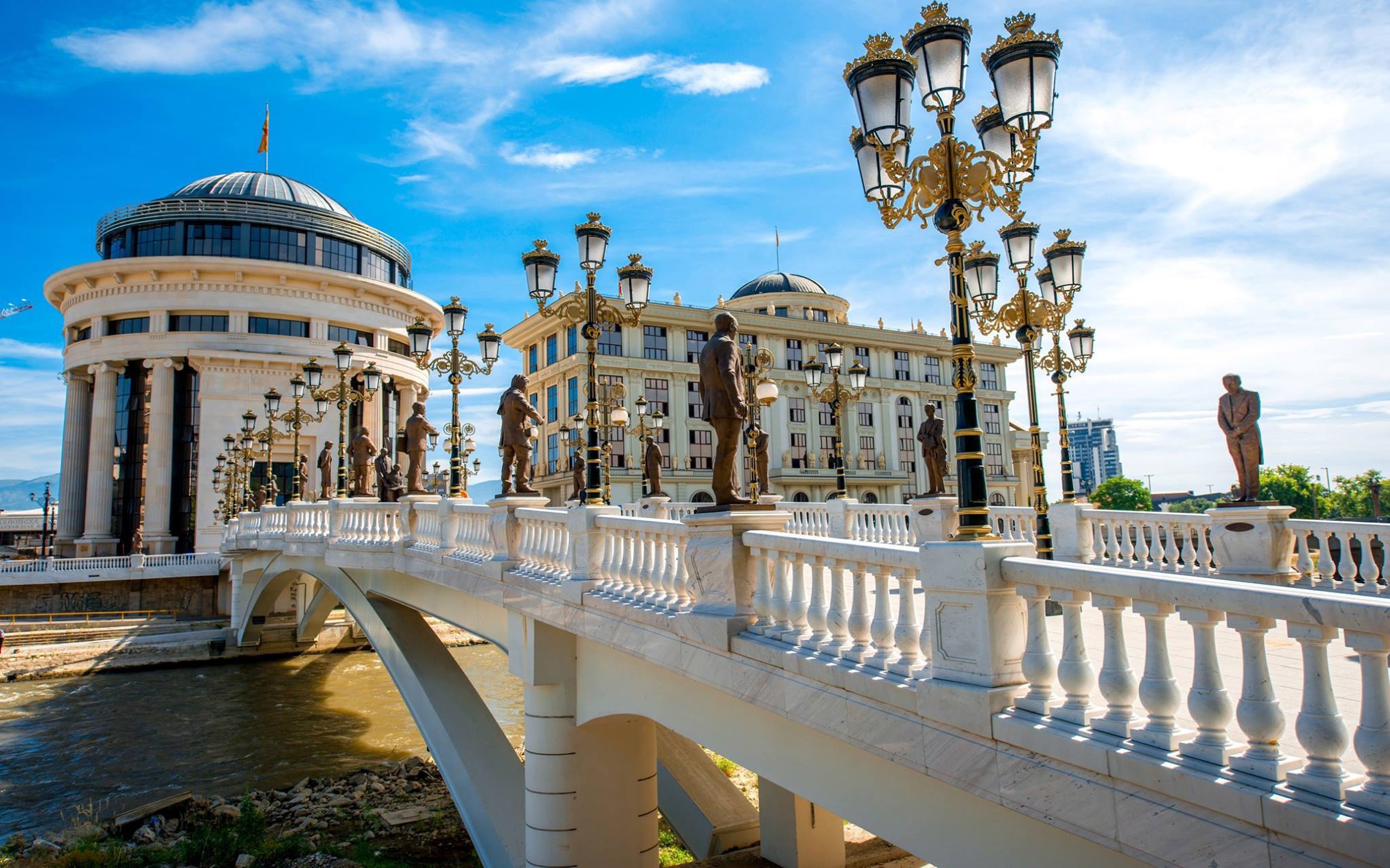 Art Bridge, Skopje, Republic of Macedonia, Wallpaper, 2560x1600 HD Desktop