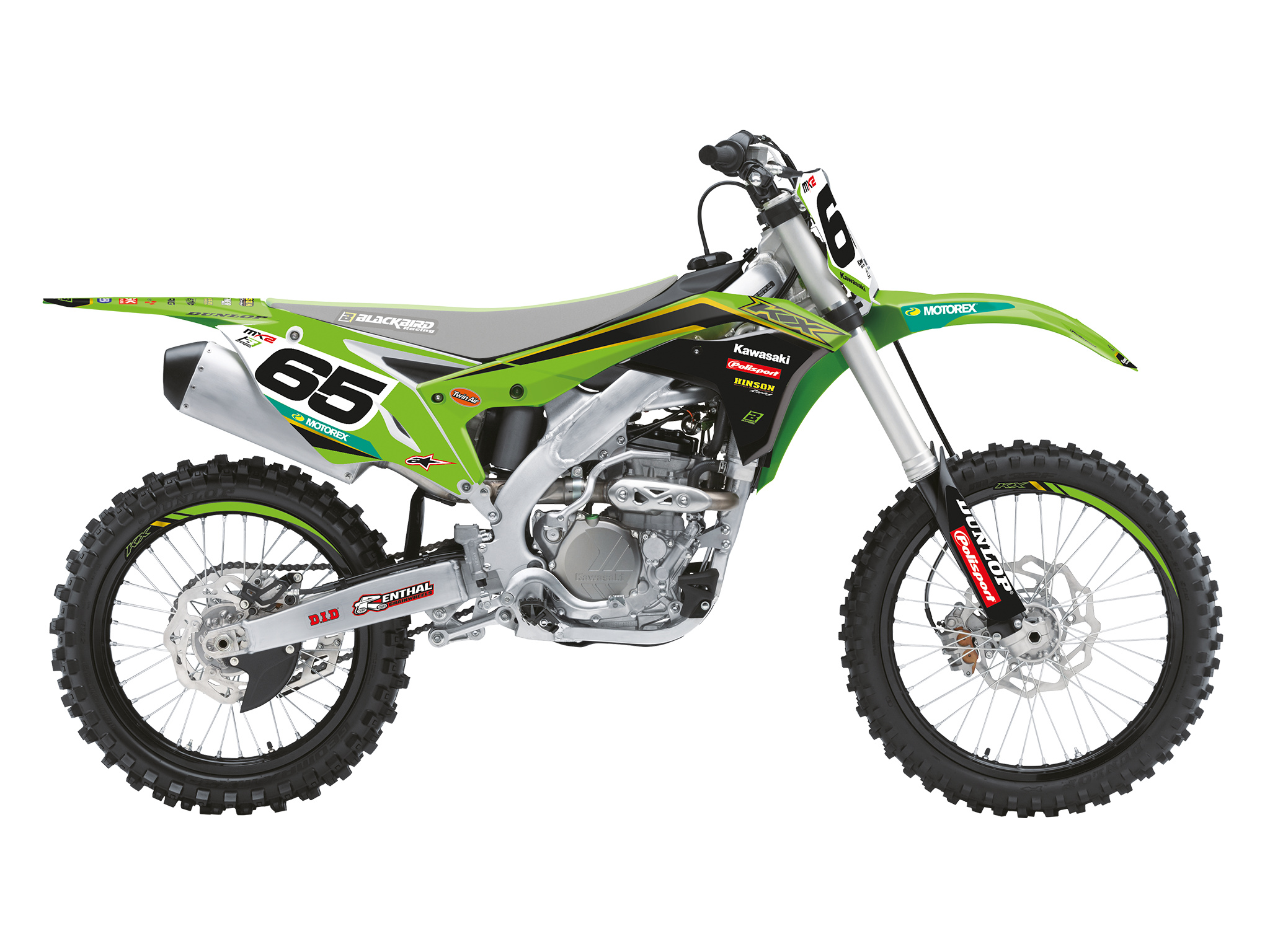 Kawasaki KX250, Blackbird racing replica, 2020 graphics kit, Parts Europe, 2050x1540 HD Desktop