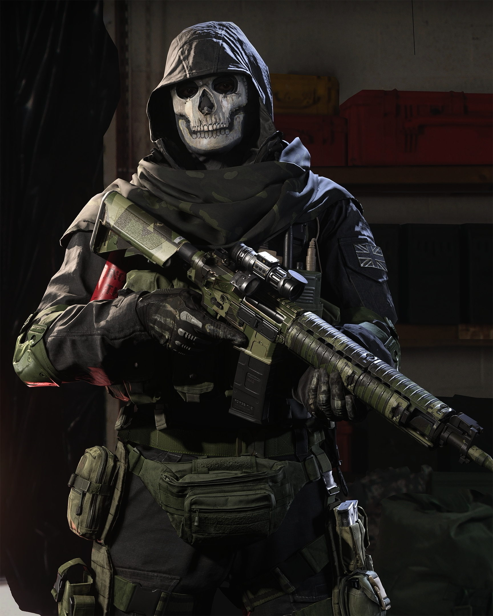 Simon Ghost Riley, M4 assault rifle, Skull mask balaclava, HD Phone wallpaper