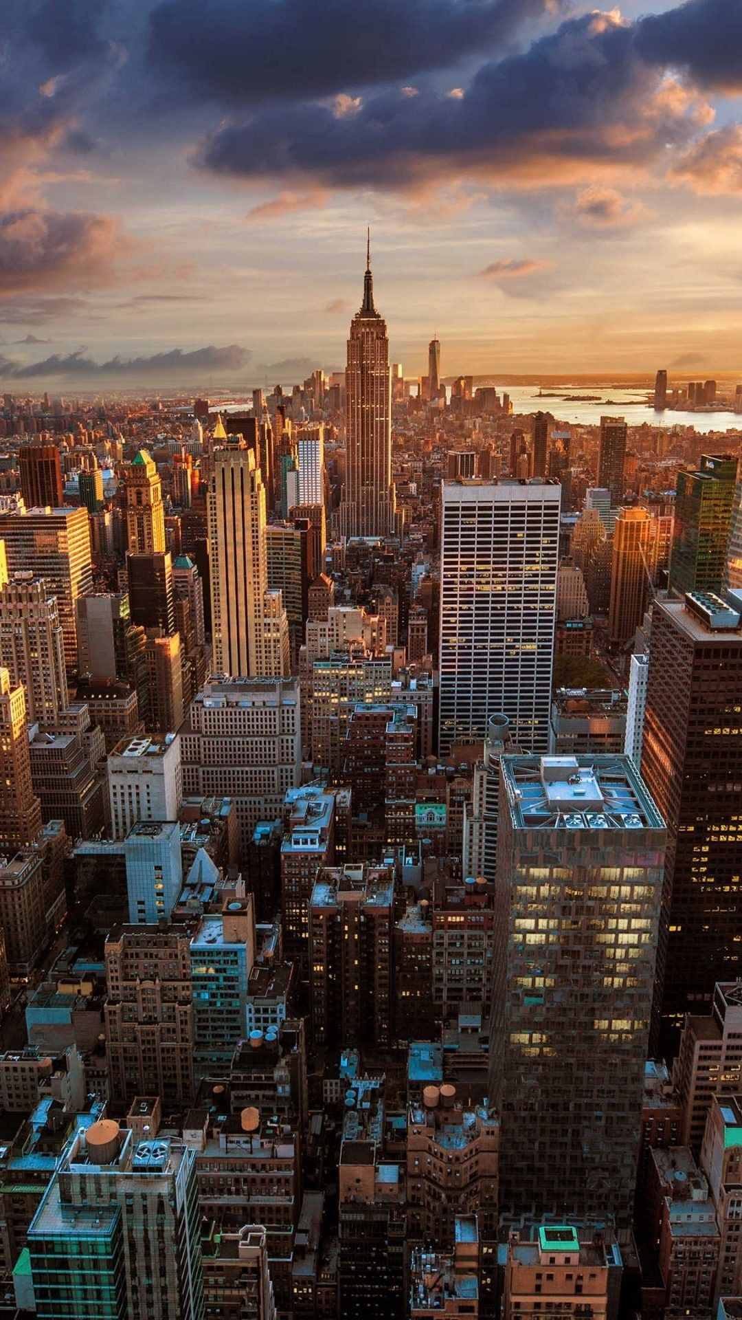 Manhattan skyline, 4K city wallpaper, Urban landscape, 1080x1920 Full HD Phone