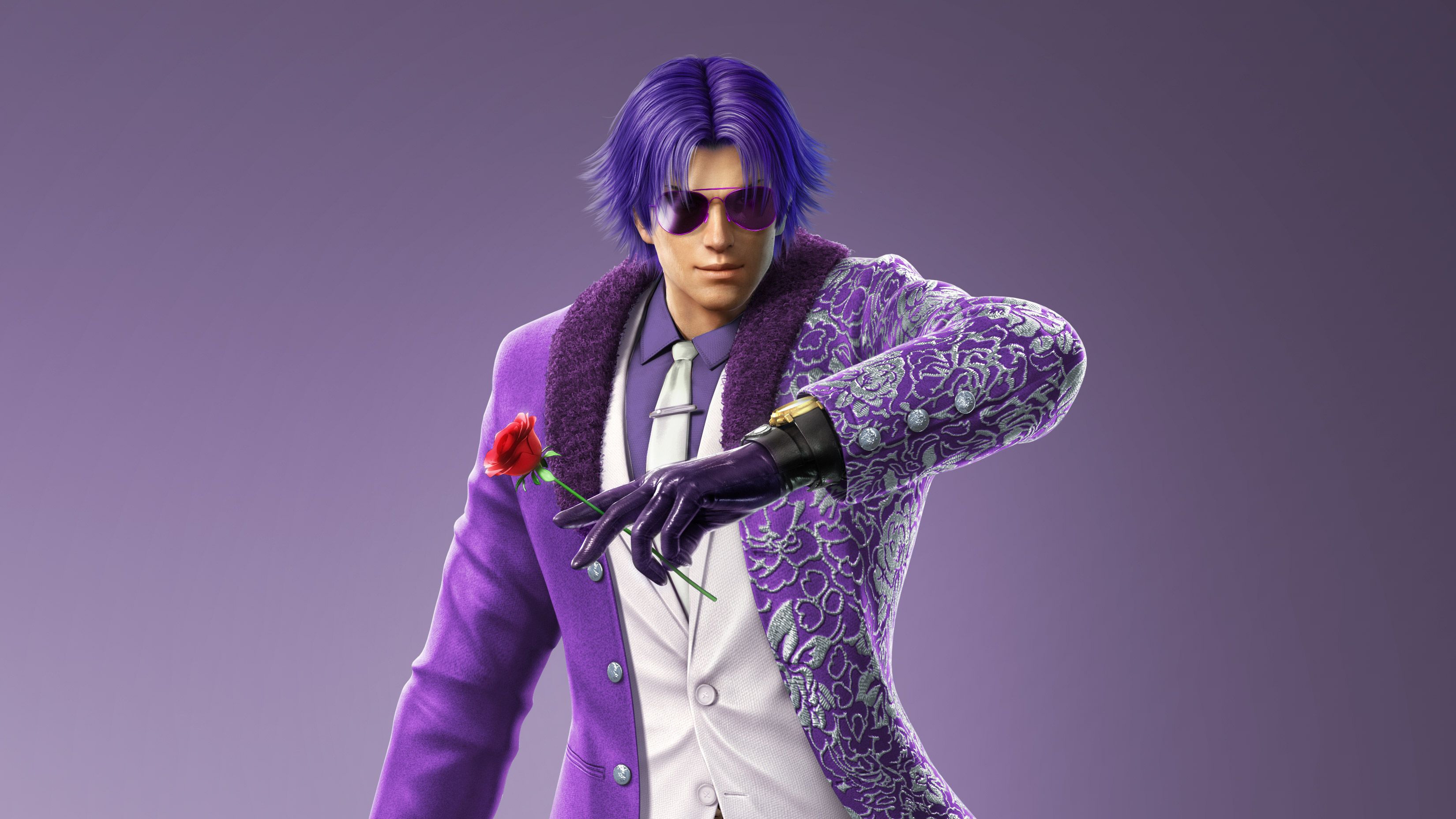 Violet, Tekken 7, red rose, HD Desktop wallpaper
