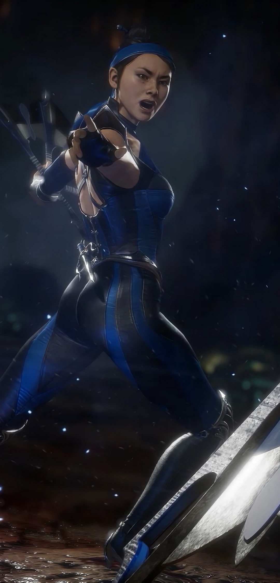 Kitana, Mortal Kombat 11, PC desktop 4K wallpaper, 1080x2250 HD Phone